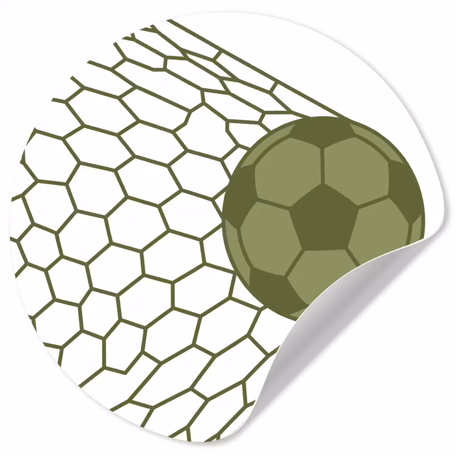 Voetbal - Goal - Sport - Groen Wandcirkel behangsticker klein -3d