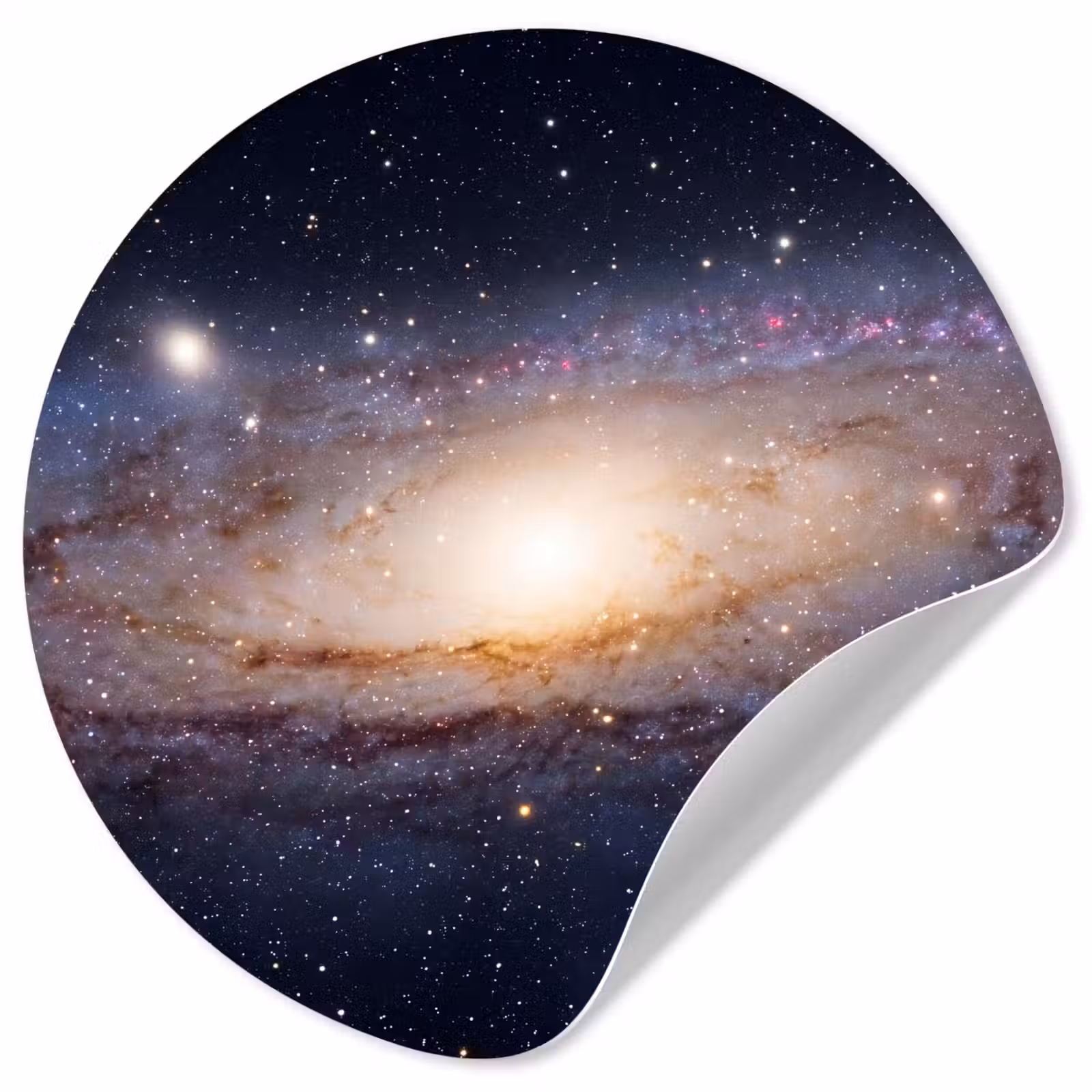 Runde Tapete - Galaxie – Weltraum – Kosmos - Sterrenstelsel - Ruimte - Kosmos Wandcirkel behangsticker klein
