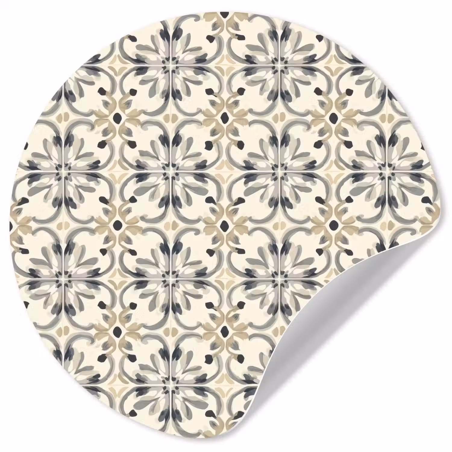 Floraal - Patroon - Kleurrijk Wandcirkel behangsticker klein 186 -3d