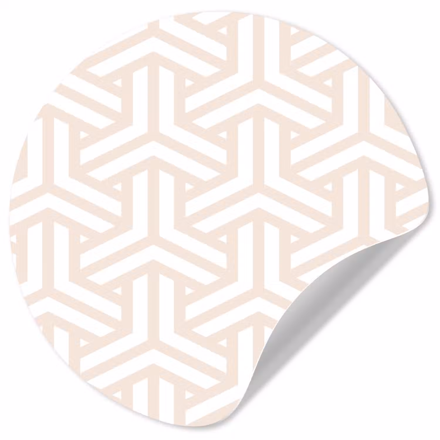 Geometrie - Lijn - Vorm - Patroon Wandcirkel behangsticker klein 186 -3d