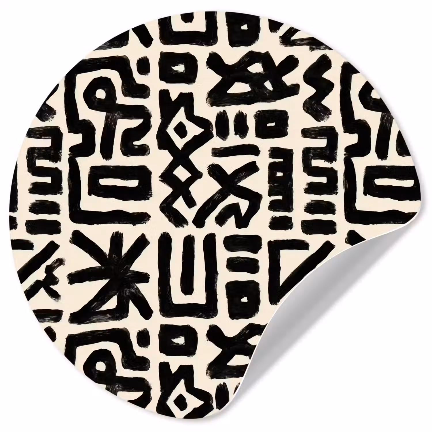 Geometrisch - Figuren - Zwart Wandcirkel behangsticker klein 186 -3d
