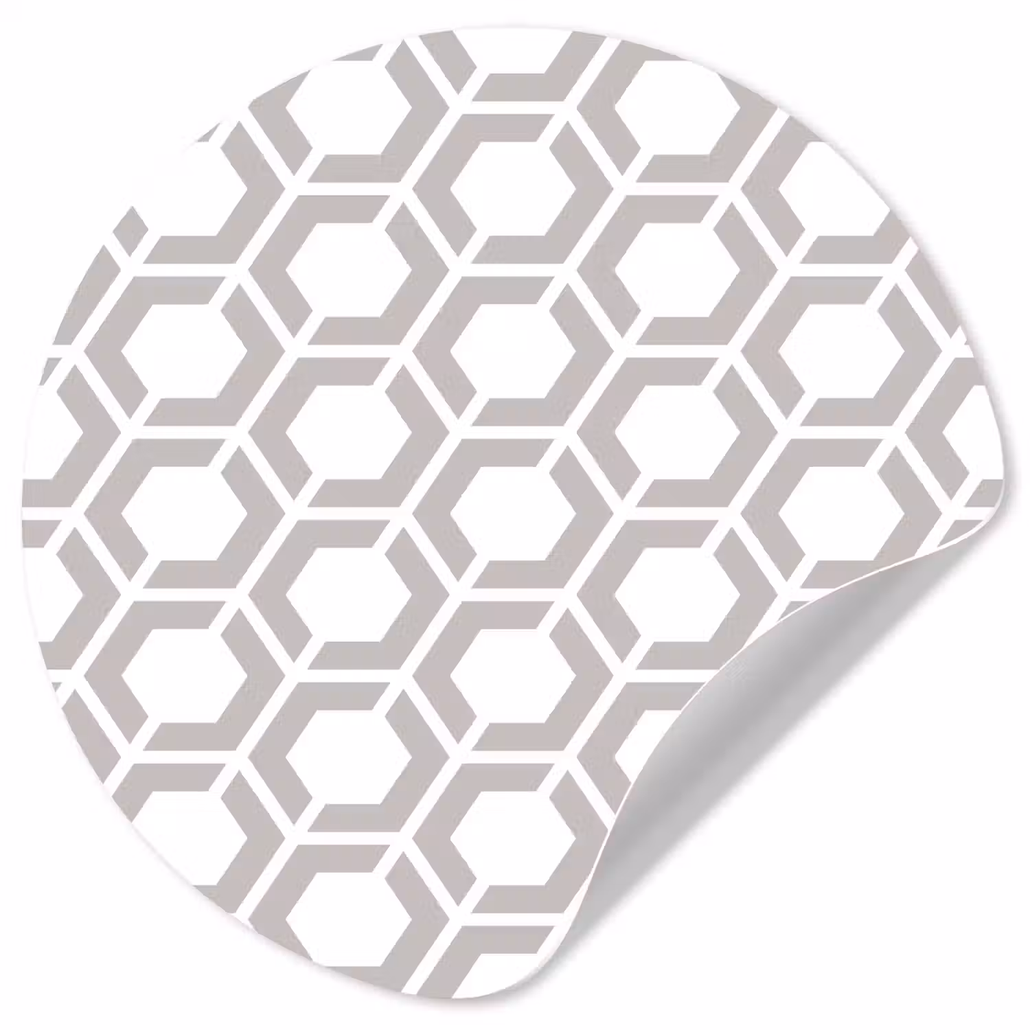 Grafisch - Patroon - Modern - Hexagon Wandcirkel behangsticker klein 186 -3d