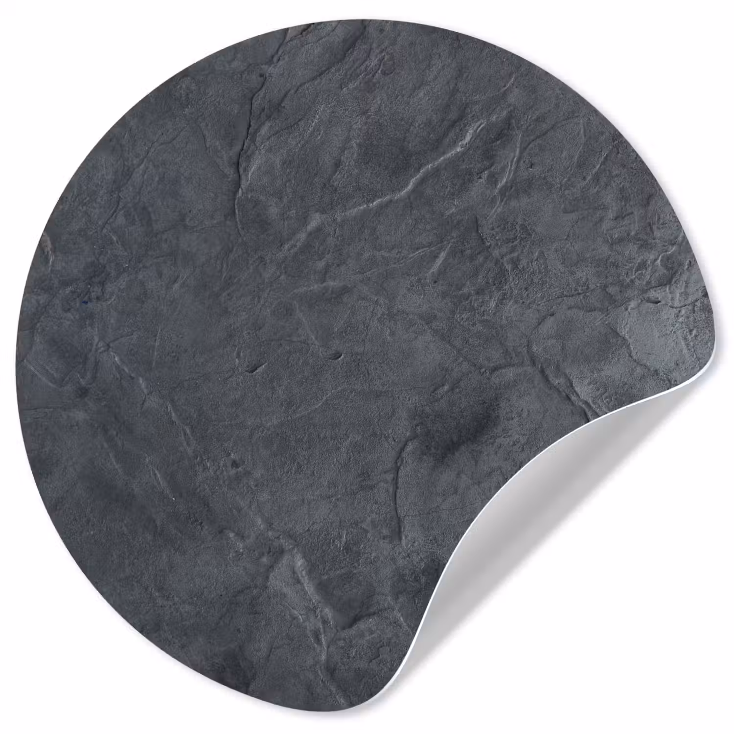 Grijs - Beton - Leisteen - Structuur - Retro Wandcirkel behangsticker klein -3d