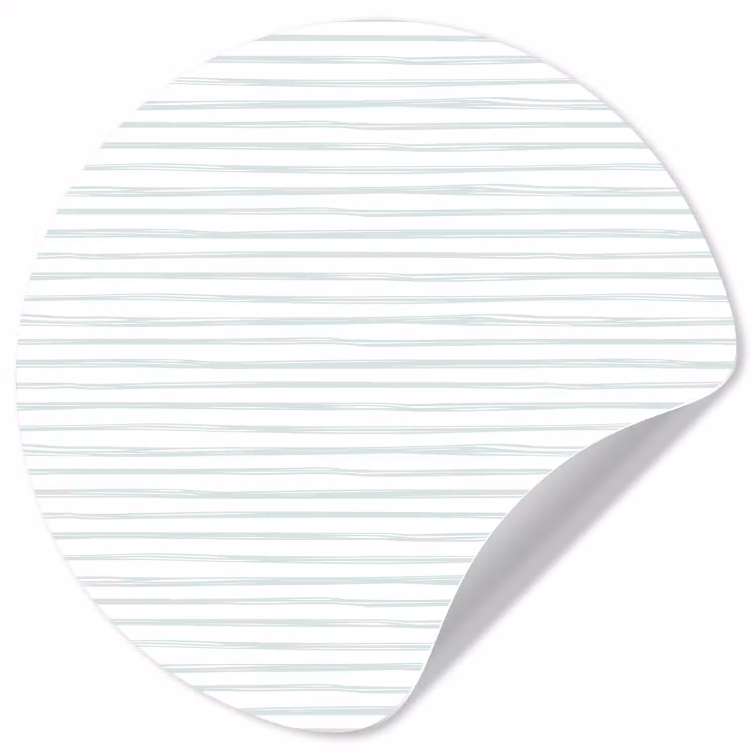 Zee - Sfeer - Strepen - Groen Wandcirkel behangsticker klein 186 -3d