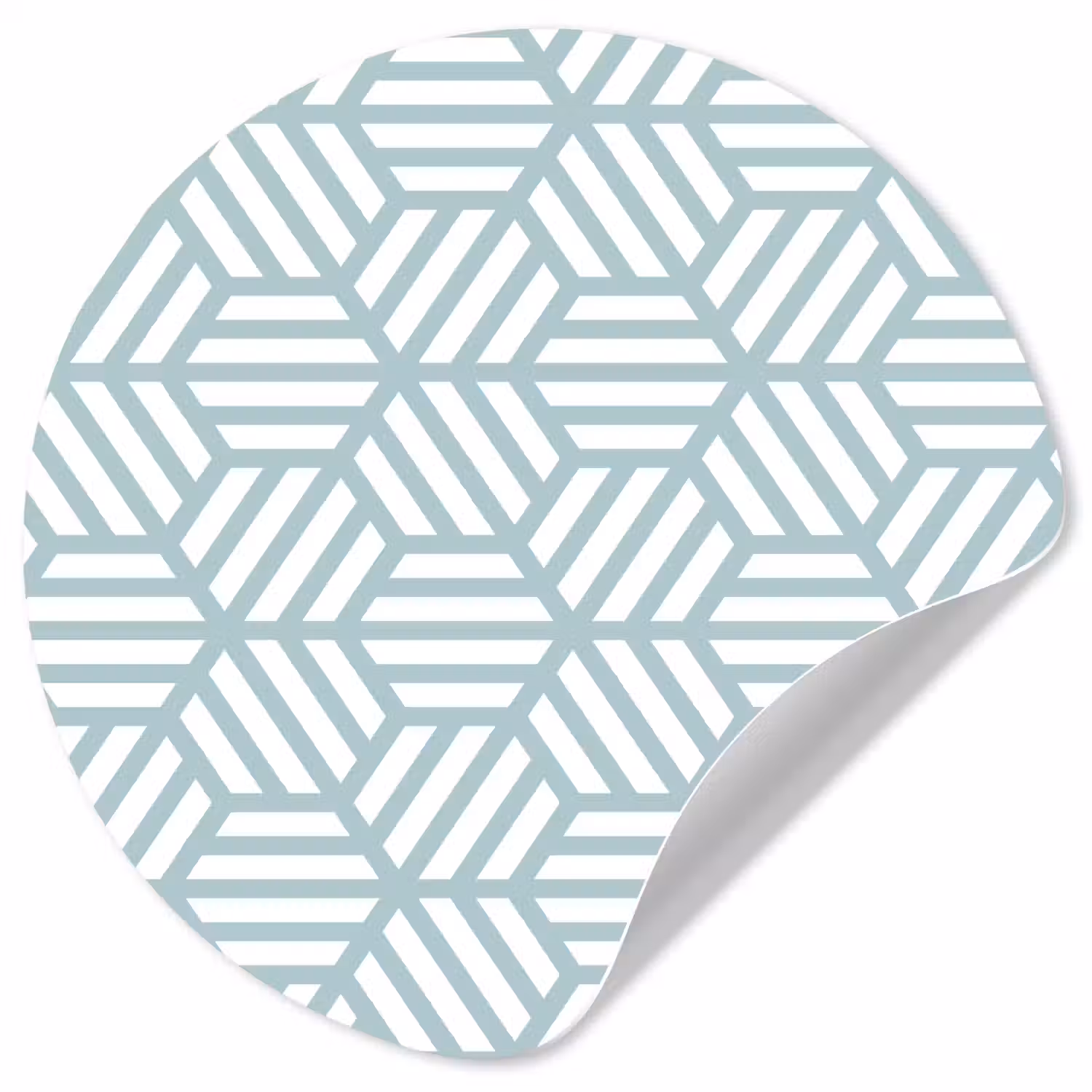 Groen - Geometrie - Patronen - Abstract Wandcirkel behangsticker klein 186 -3d