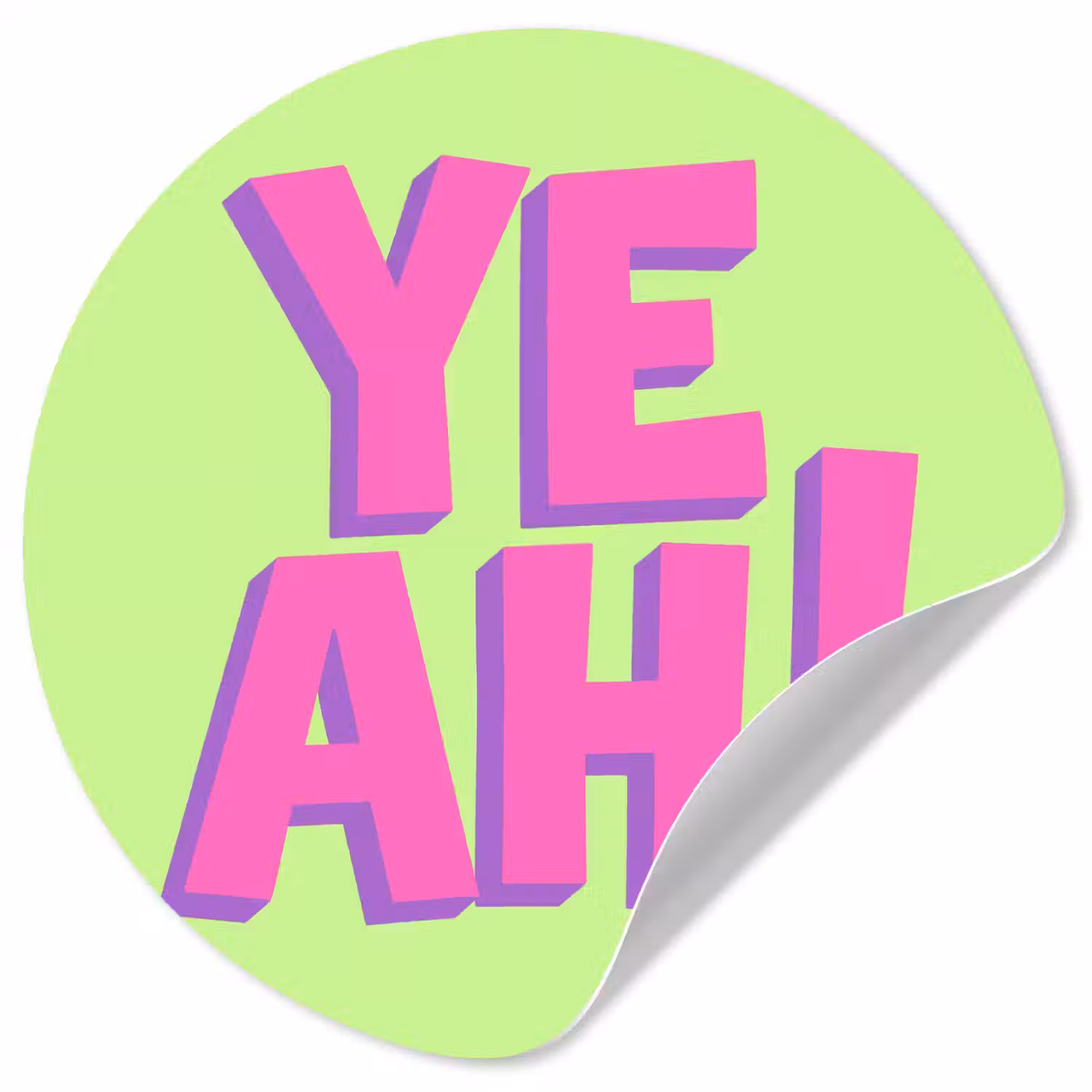 Groen - Neon - Quote Wandcirkel behangsticker klein -3d