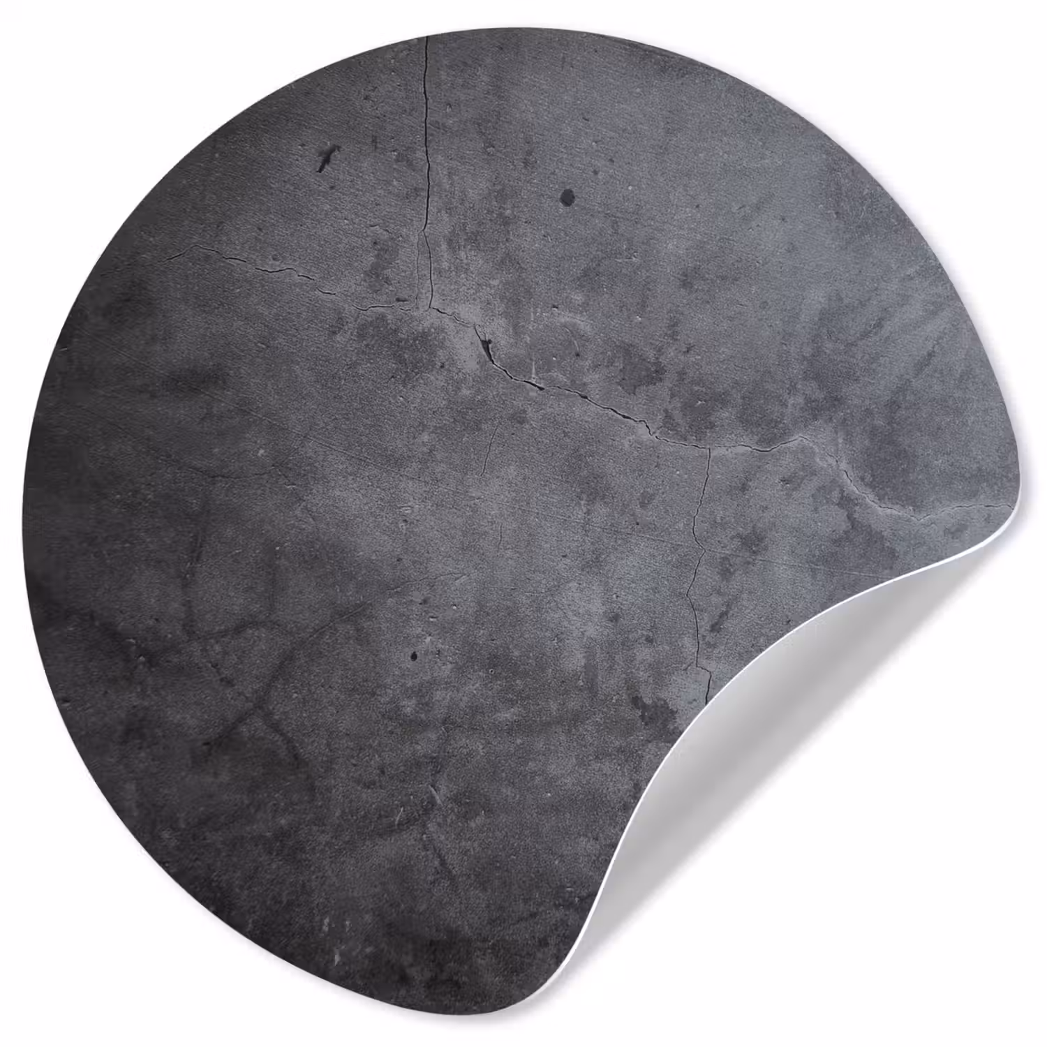 Industrieel - Beton - Grijs - Leisteen - Retro Wandcirkel behangsticker klein -3d