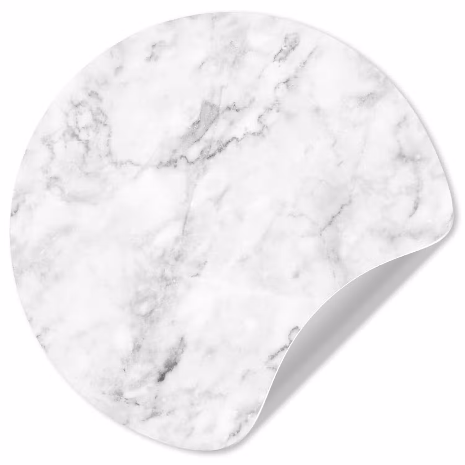Klassiek - Marmer - Aders - Grijs Wandcirkel behangsticker klein 186 -3d