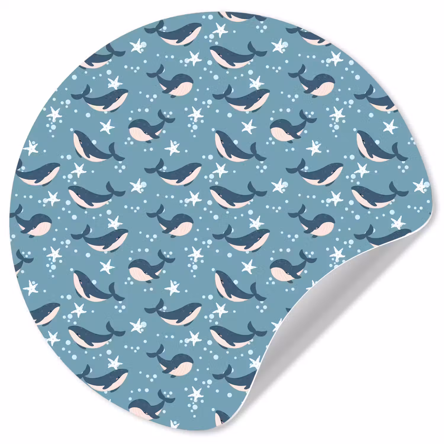 Klein - Oceaan - Walvis - Zeester Wandcirkel behangsticker klein 186 -3d