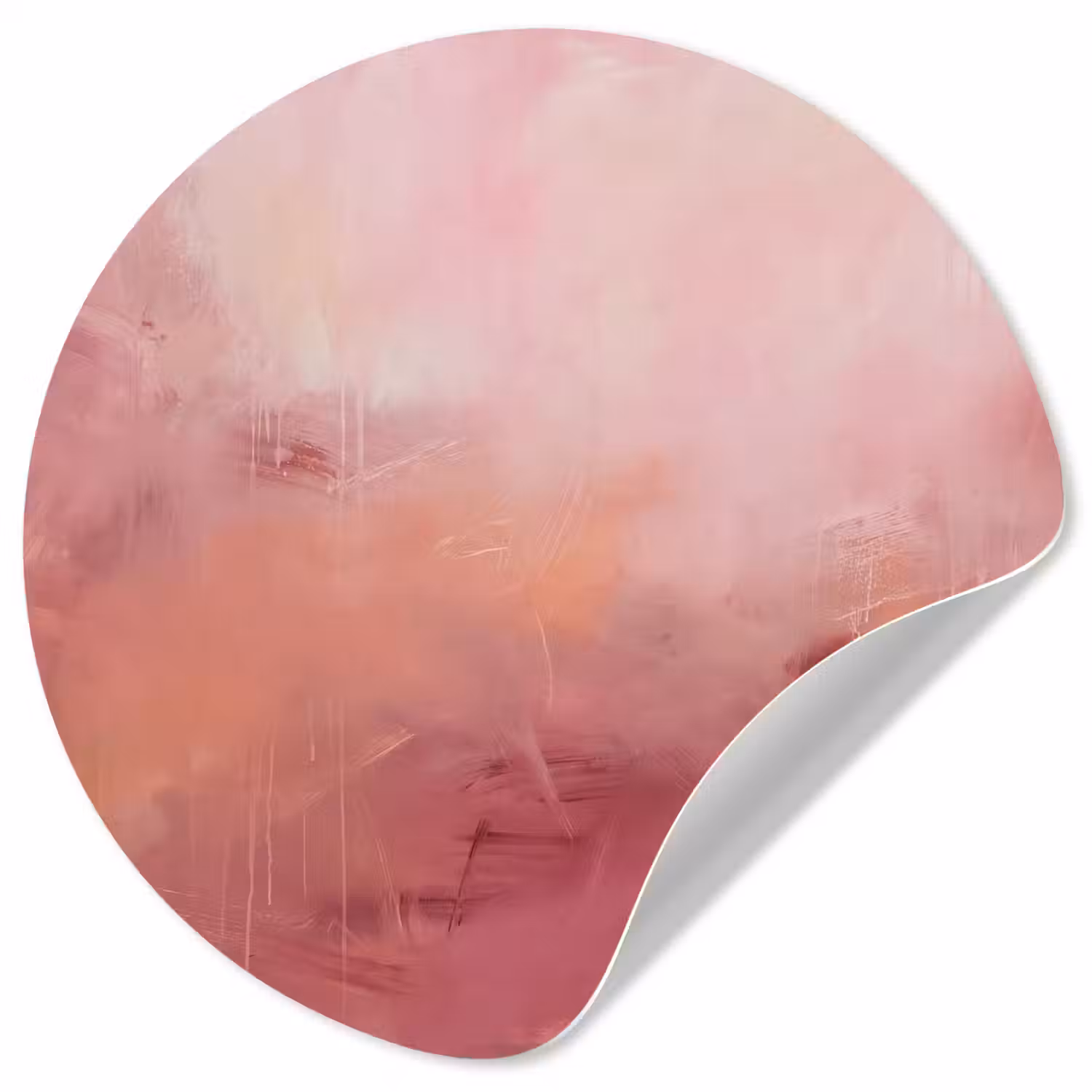 Kunst - Vloeiend - Pastel - Abstract Wandcirkel behangsticker klein -3d