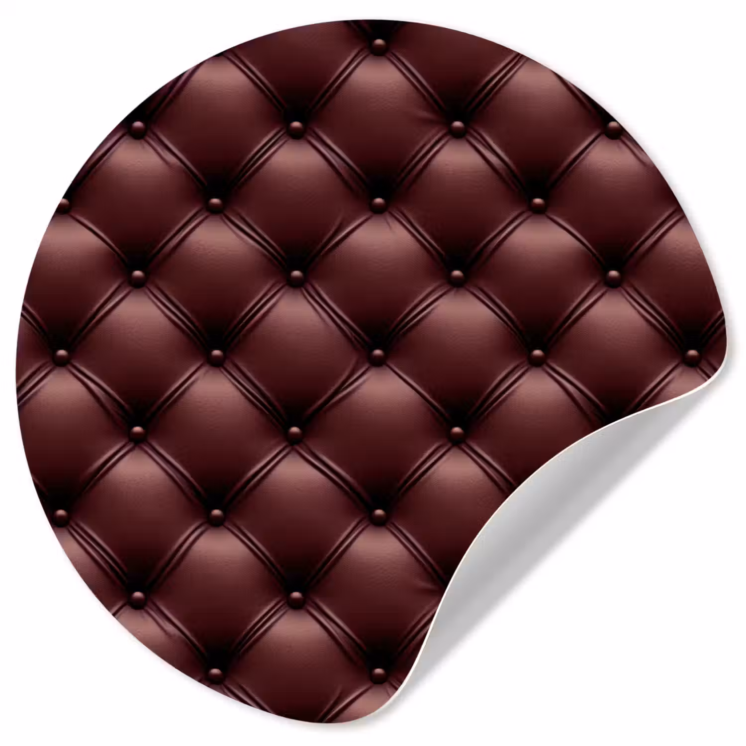 Leer - Patroon - Bordeaux Wandcirkel behangsticker klein 186 -3d