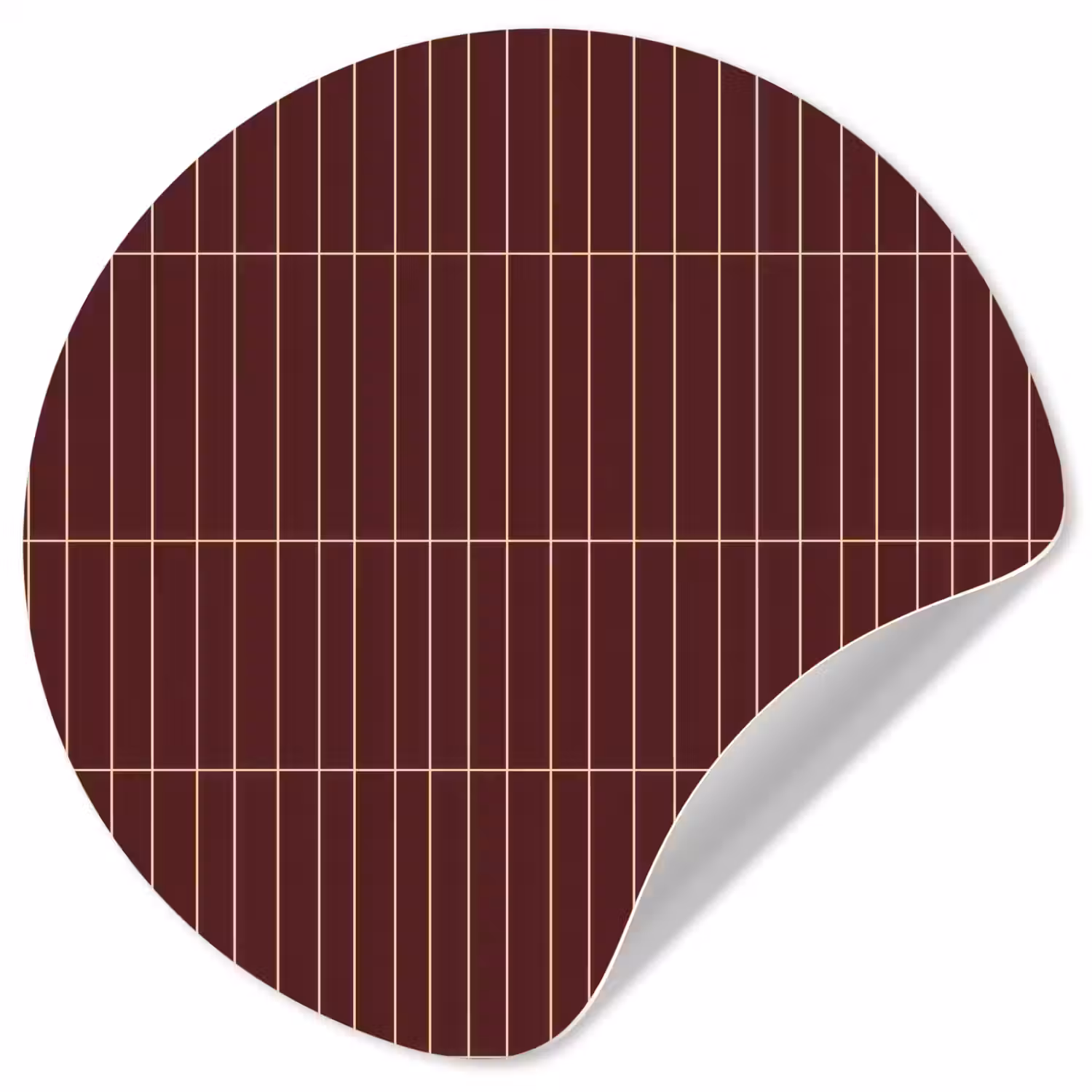 Lijnen - Patroon - Bordeaux Wandcirkel behangsticker klein 186 -3d