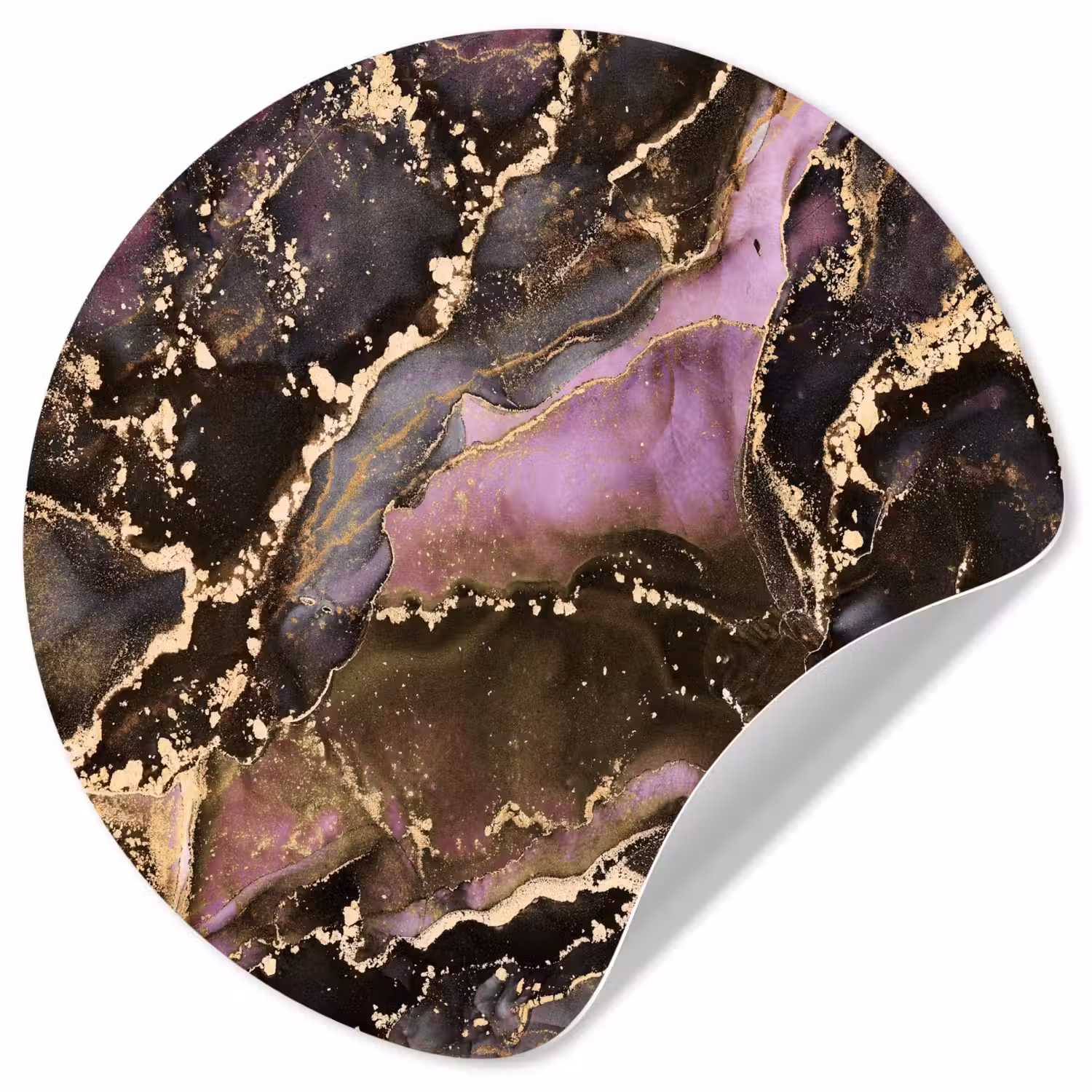 Marmer - Gold - Steen - Abstract Wandcirkel behangsticker klein -3d