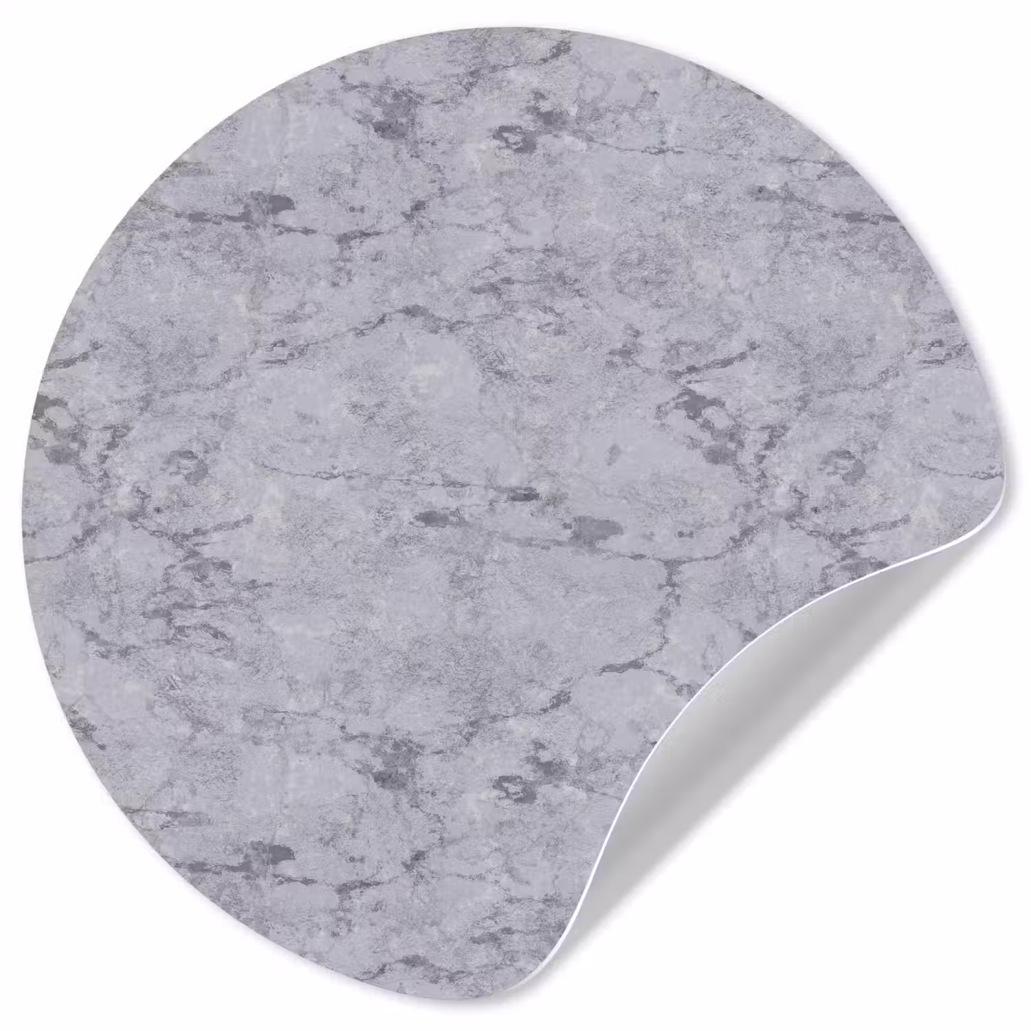 Marmerplaat - Patroon - Grijs Wandcirkel behangsticker klein 186 -3d