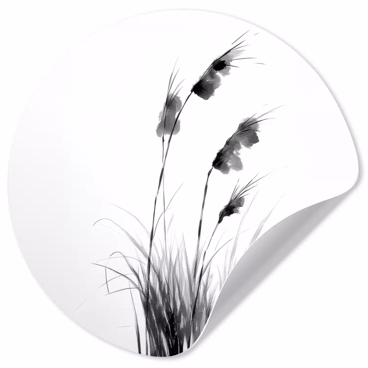 Minimalistisch - Stelen - Wit Wandcirkel behangsticker klein -3d
