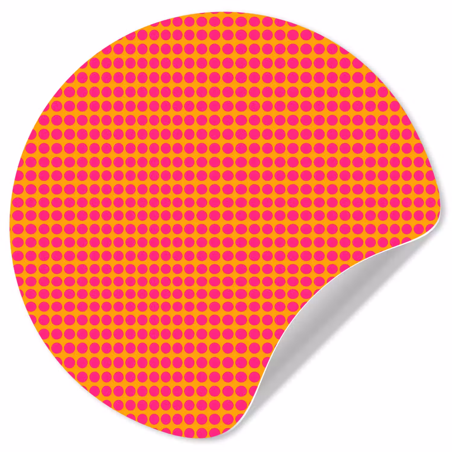 Modern - Stippen - Oranje Wandcirkel behangsticker klein 186 -3d