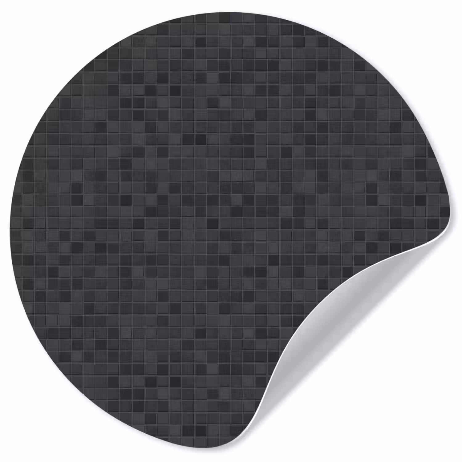Mozaïek - Patroon - Zwart Wandcirkel behangsticker klein 186 -3d