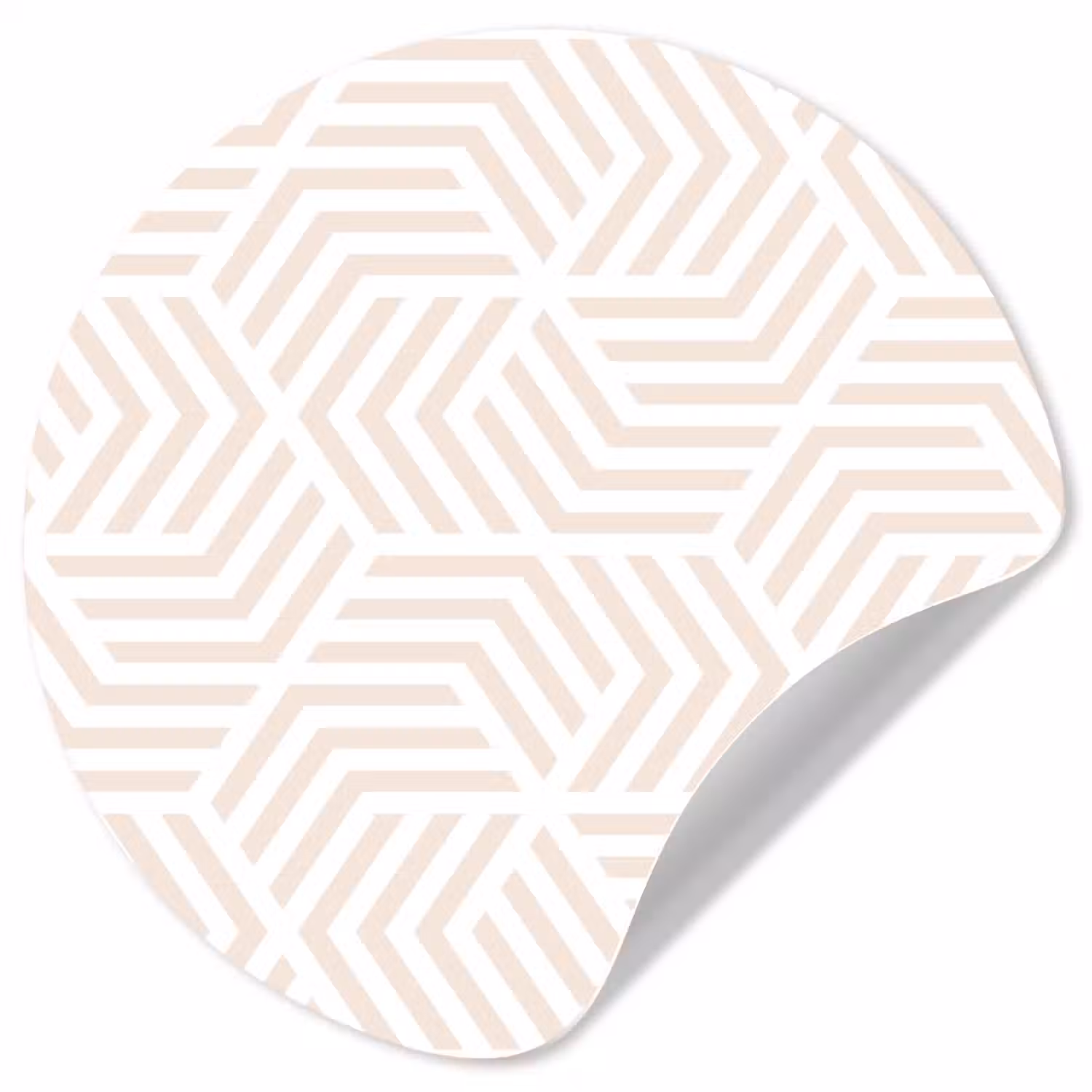 Patroon - Geometrie - Design - Pastel Wandcirkel behangsticker klein 186 -3d
