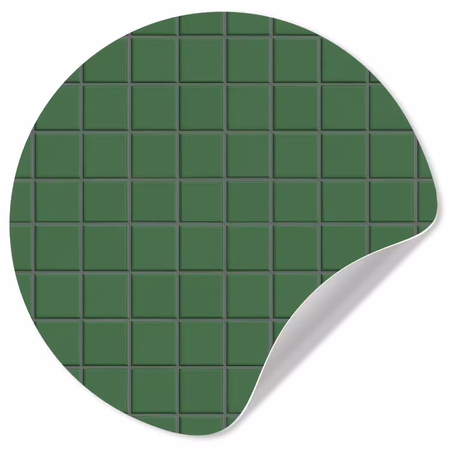 Patroon - Tegels - Groen Wandcirkel behangsticker klein 186 -3d