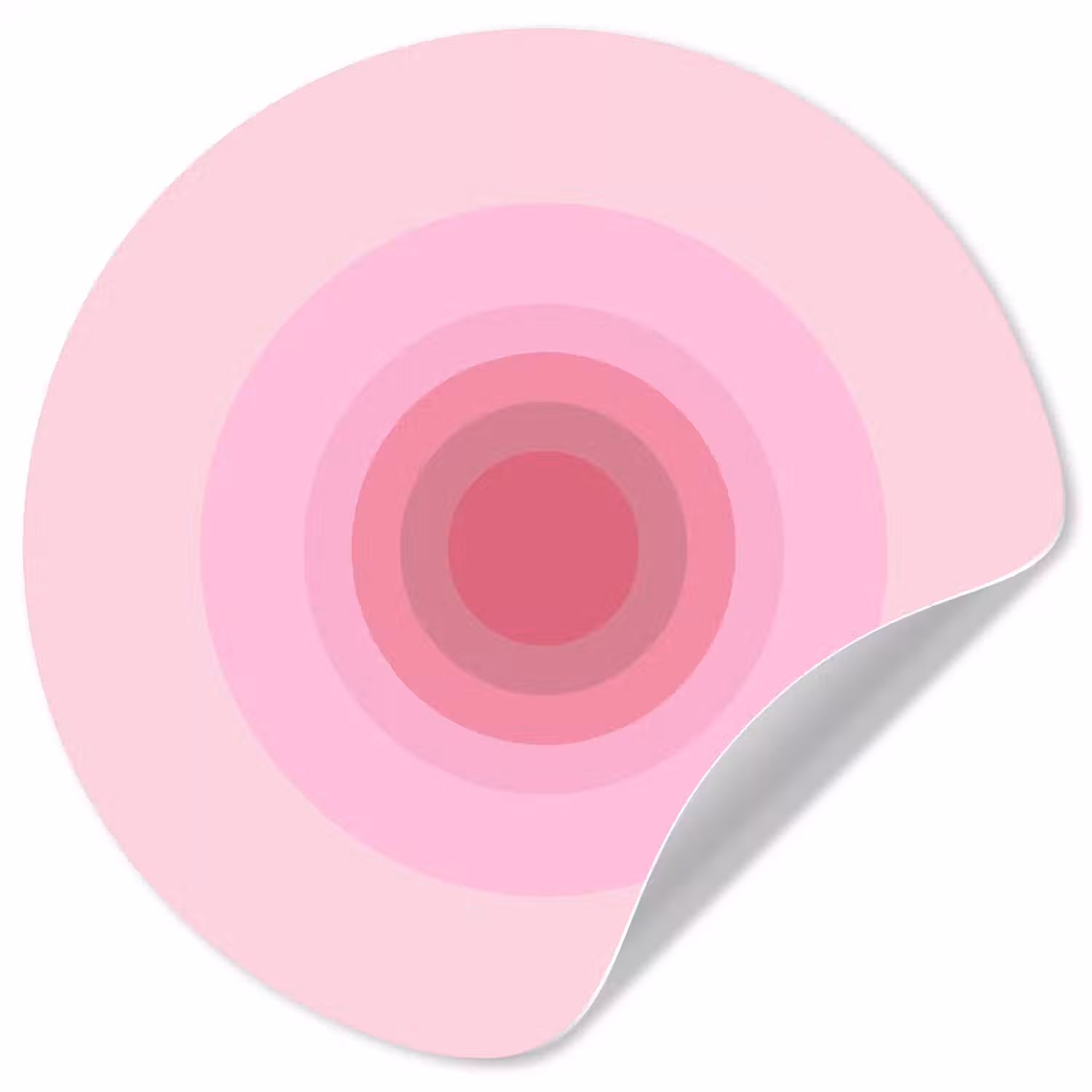 Patroon - Cirkels - Abstract - Roze - Modern Wandcirkel behangsticker klein -3d