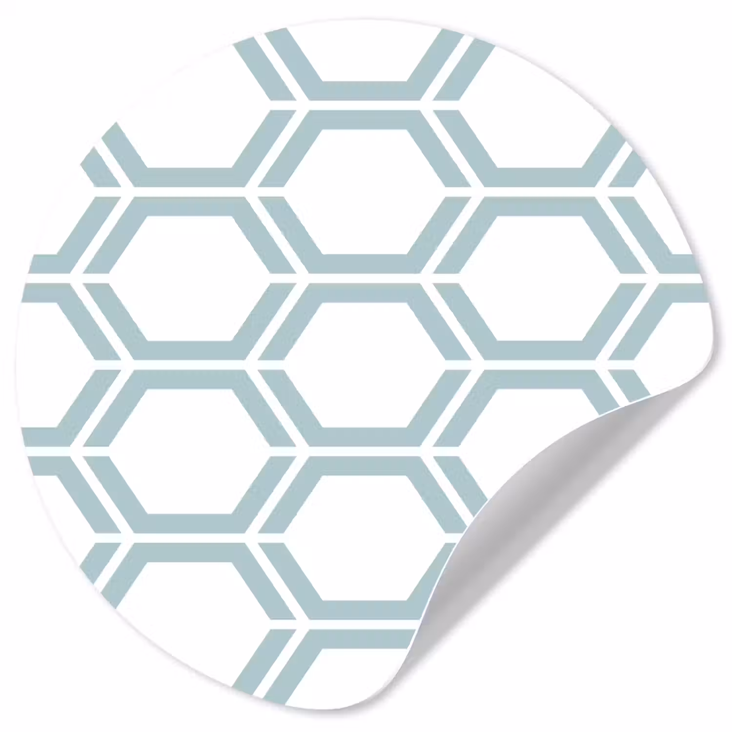 Patroon - Lijn - Design - Hexagon Wandcirkel behangsticker klein 186 -3d