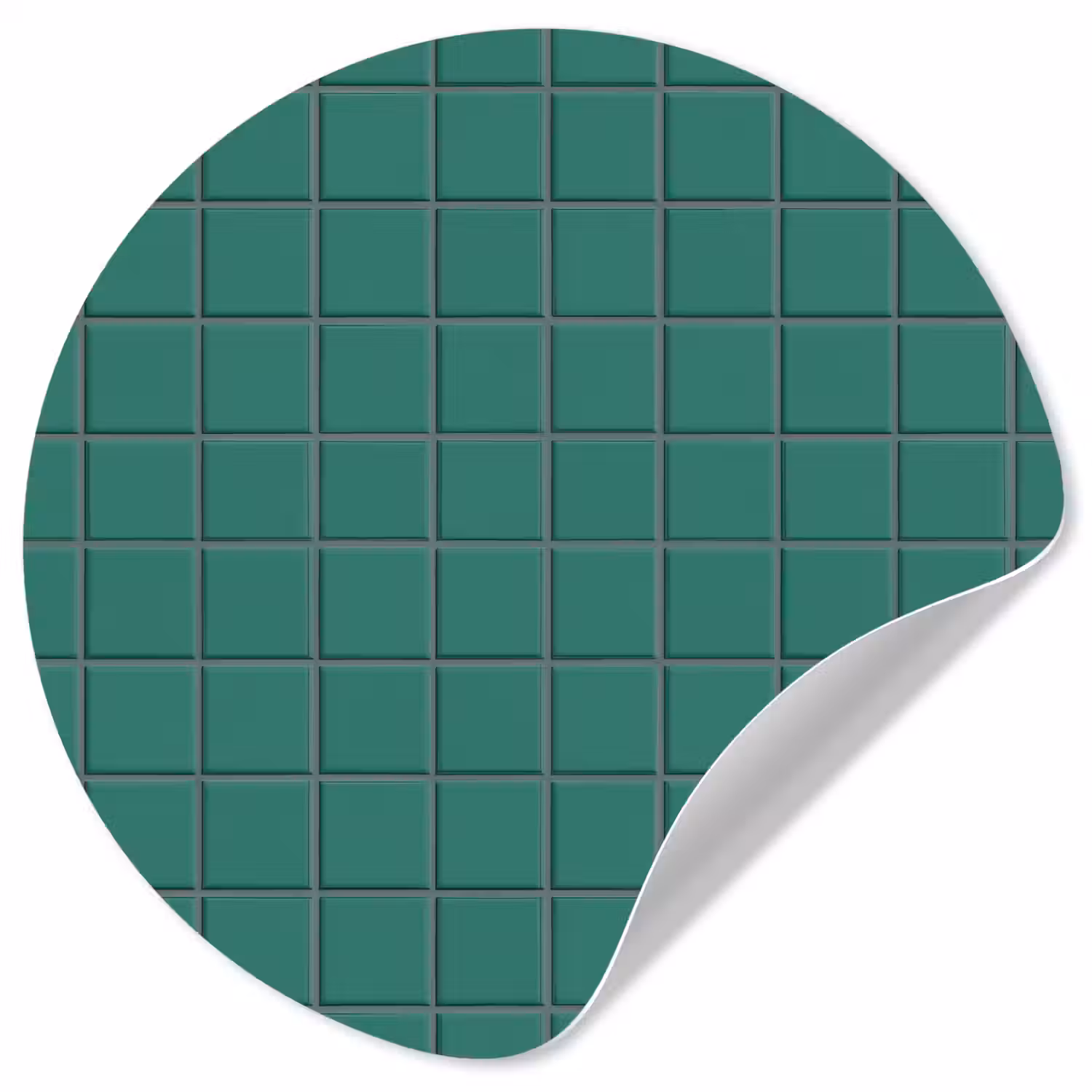 Patroon - Patroon - Smaragd Wandcirkel behangsticker klein 186 -3d