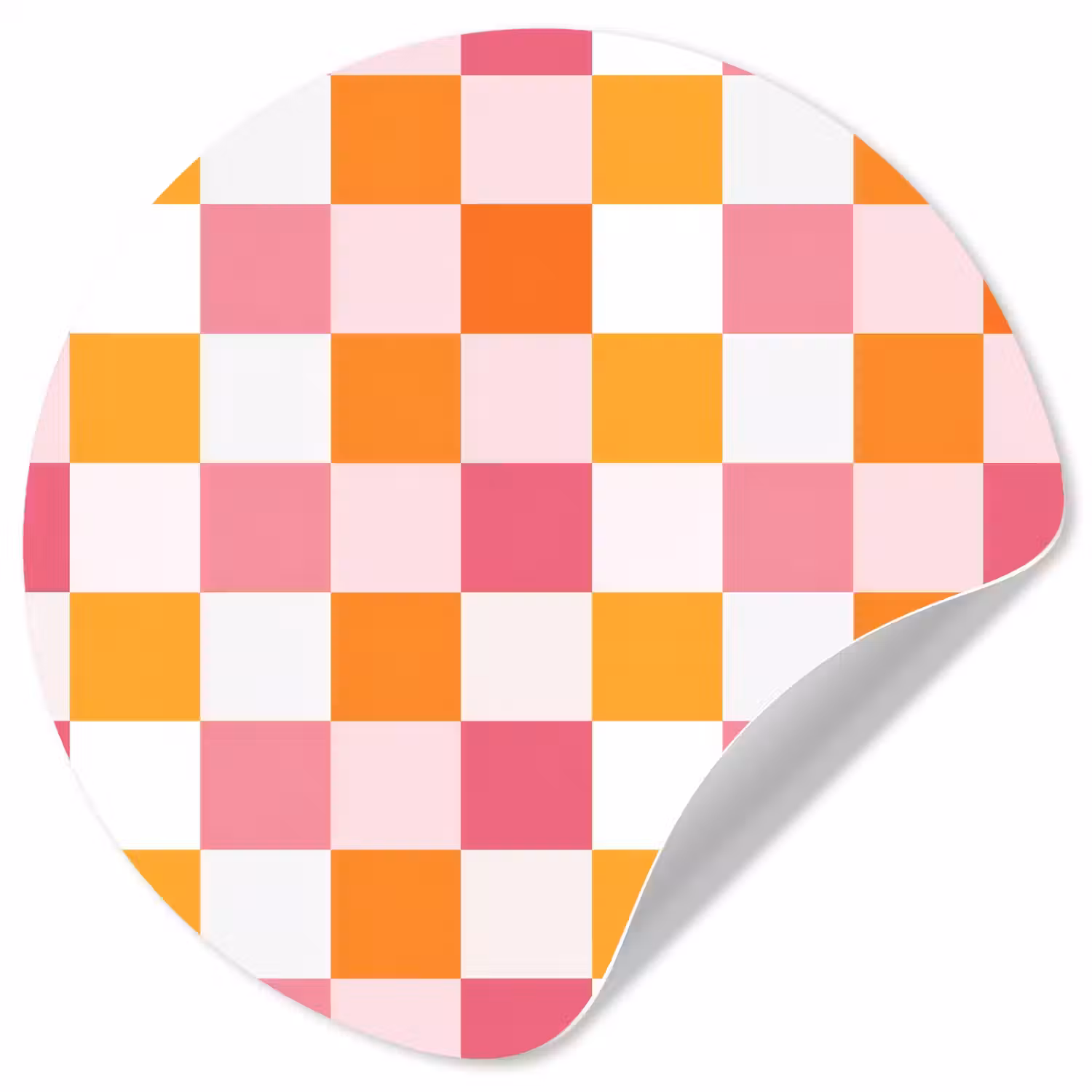 Patroon - Vierkant - Roze Wandcirkel behangsticker klein 186 -3d
