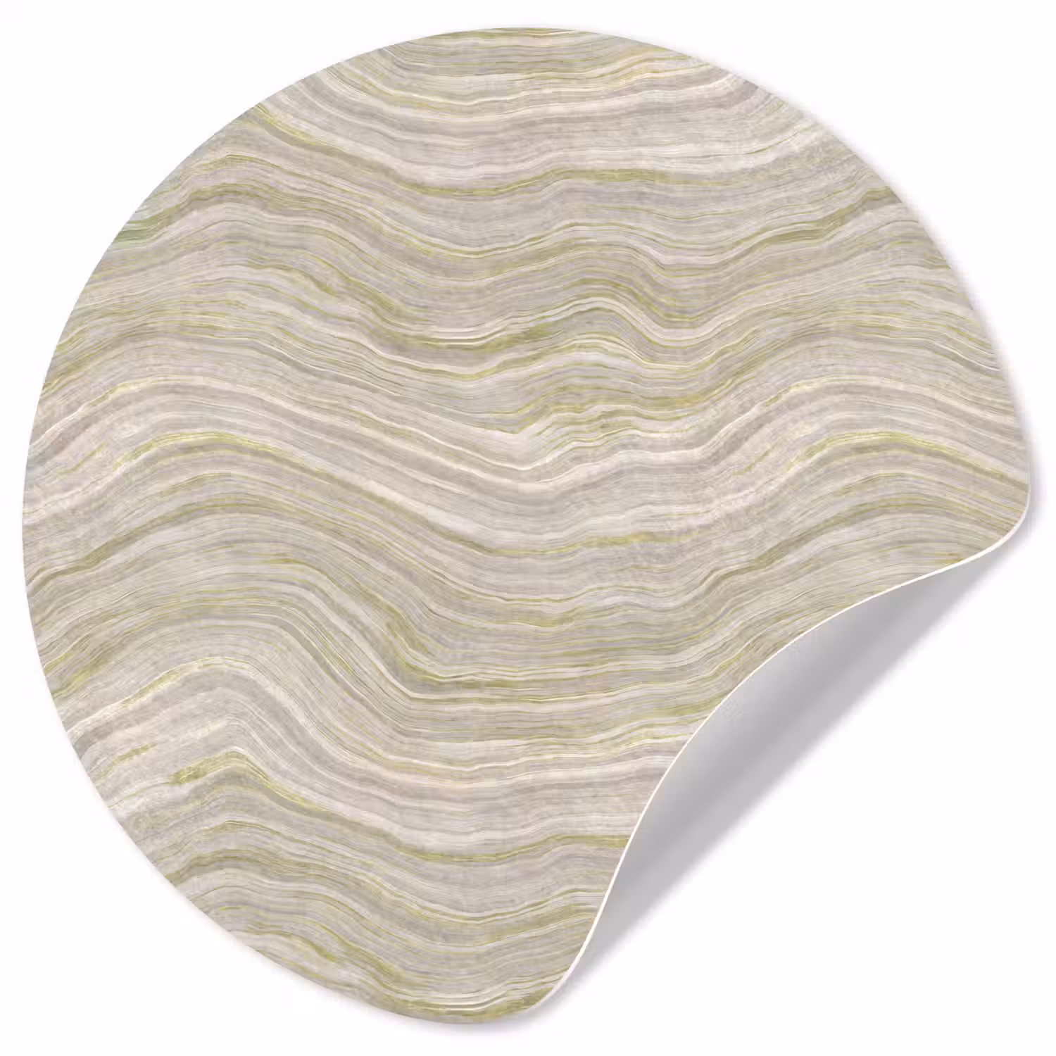 Patroon - Sereen - Groen Wandcirkel behangsticker klein 186 -3d
