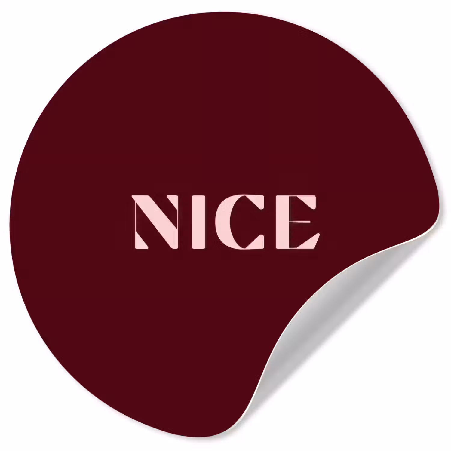 Nice - Bordeaux - Roze Wandcirkel behangsticker klein -3d