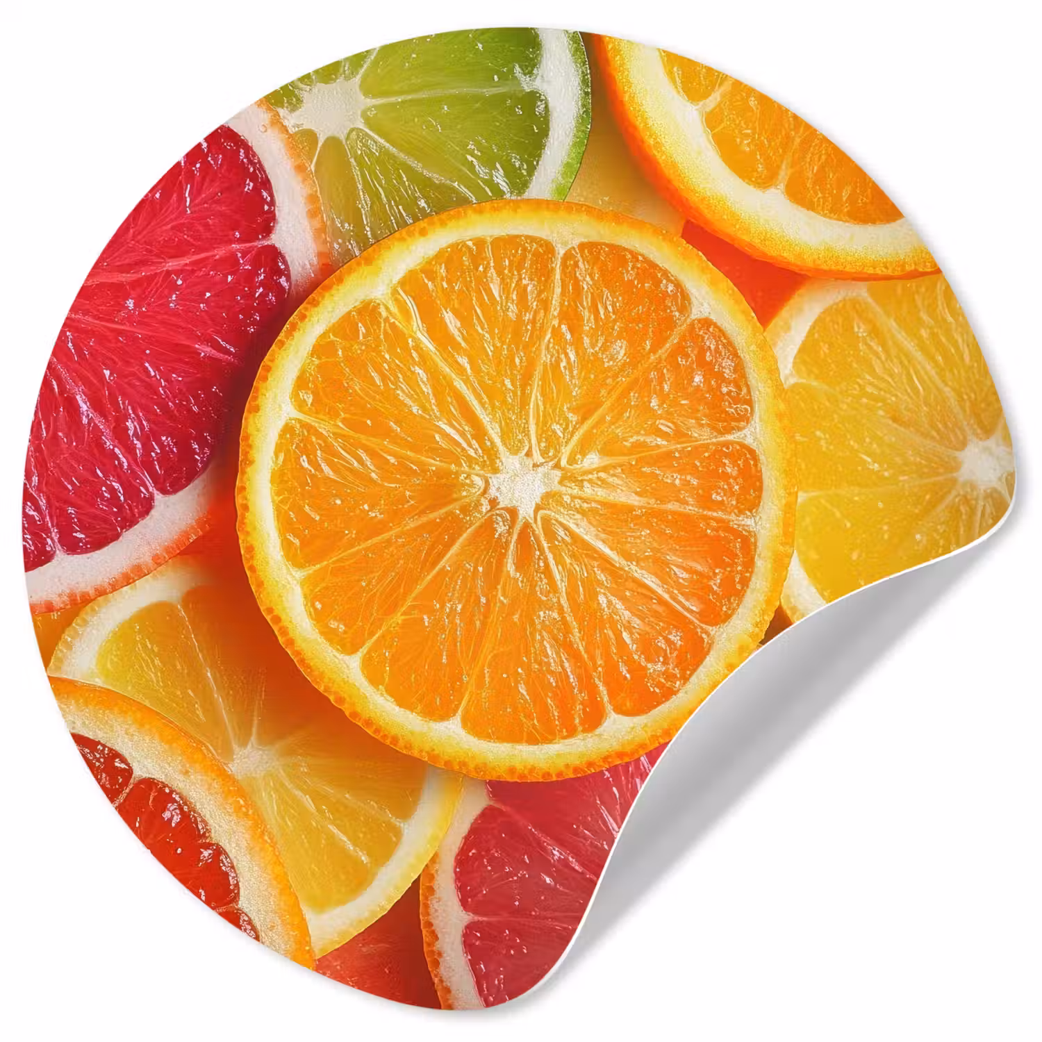 Fruit - Kleurrijk - Close up Wandcirkel behangsticker klein -3d