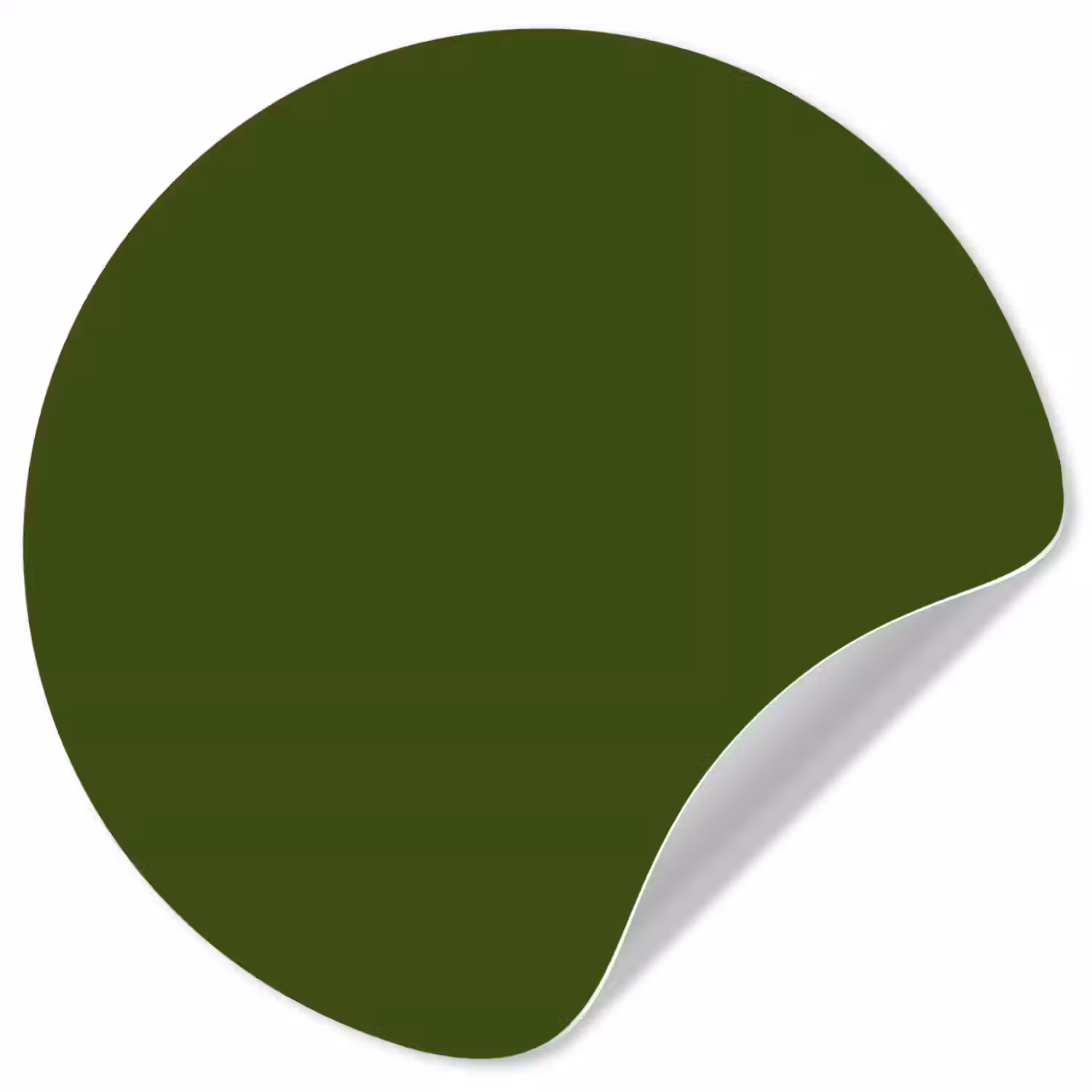 Olive - Drab - Groen Wandcirkel behangsticker klein 186 -3d