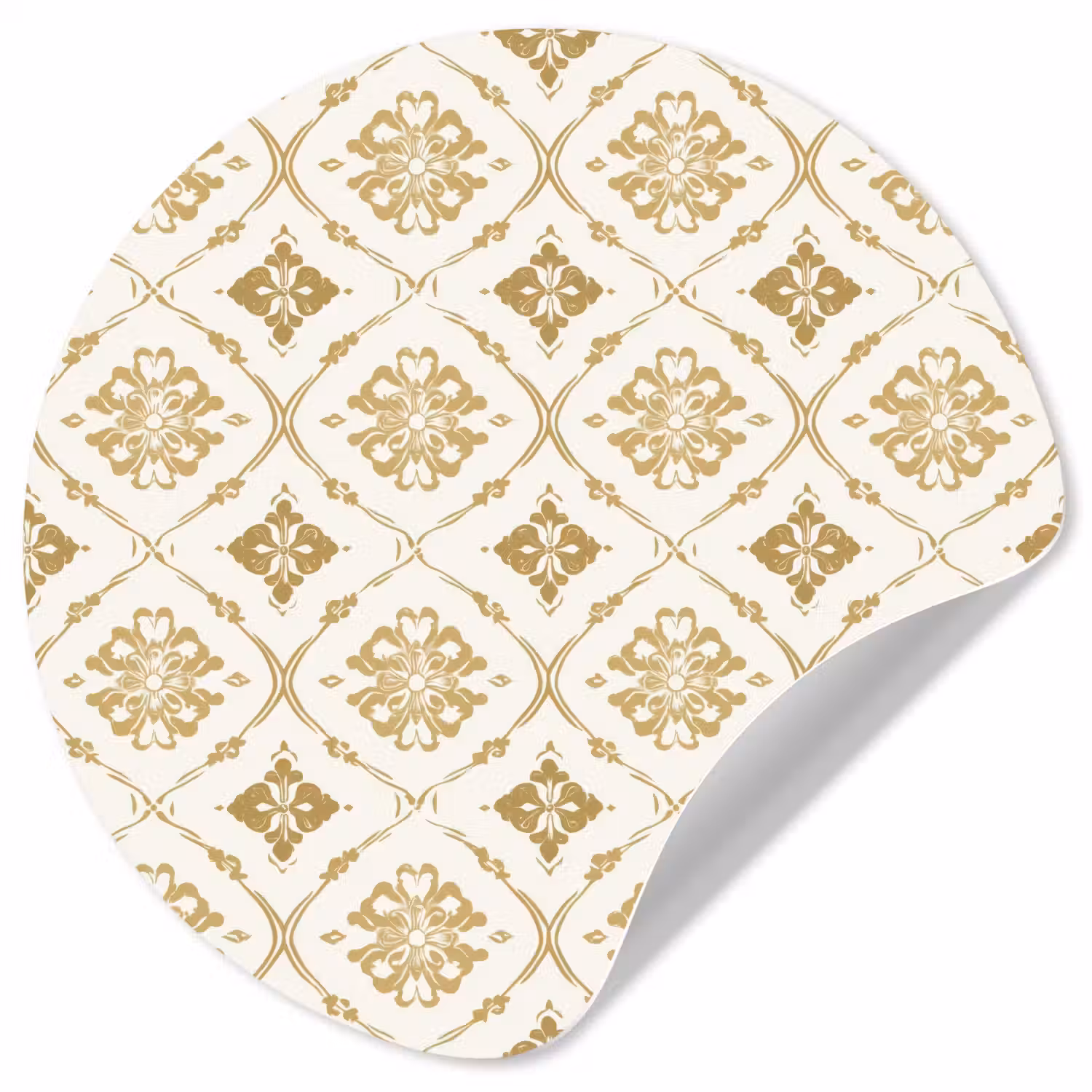 Ornament - Klassiek - Goud Wandcirkel behangsticker klein 186 -3d