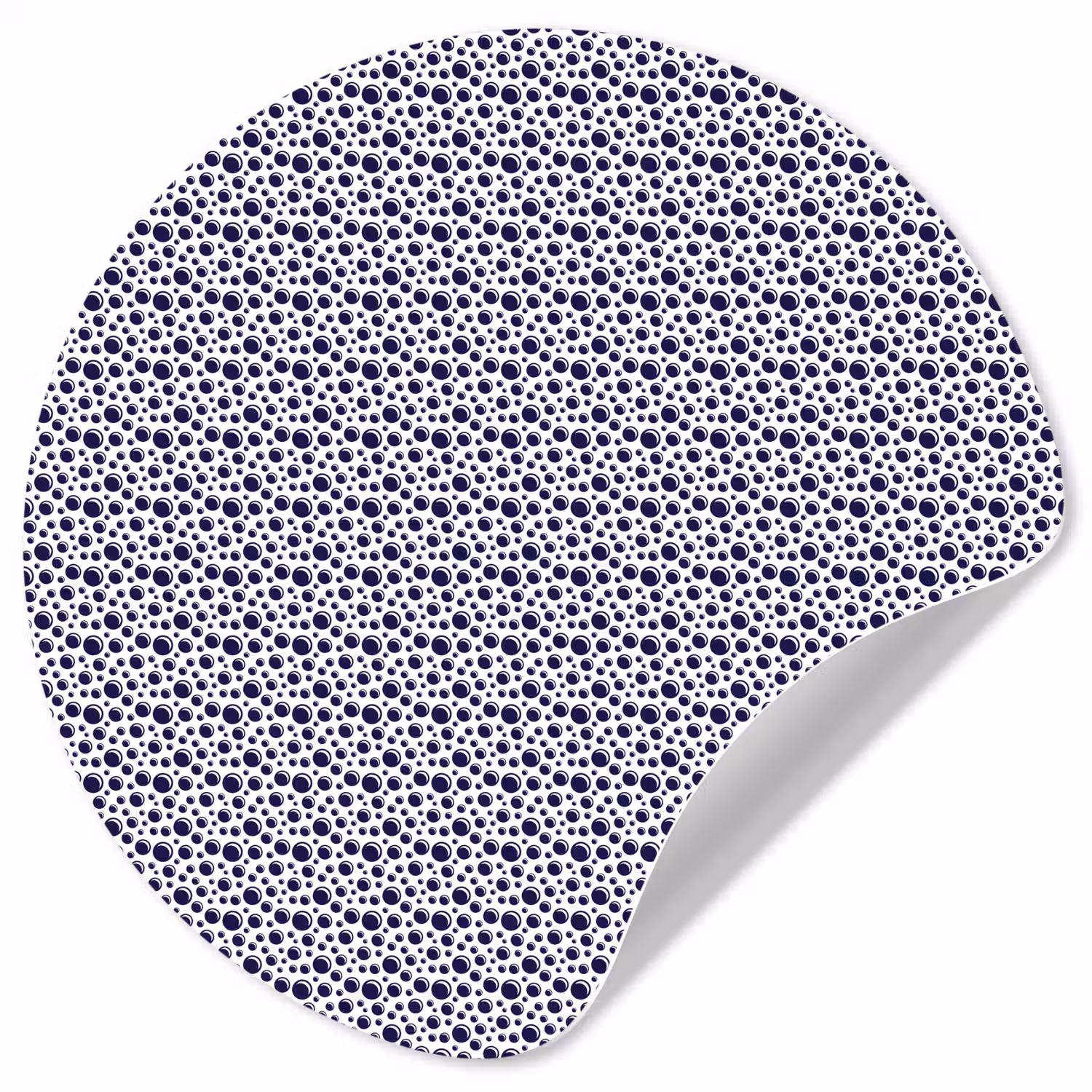 Oceaan - Bubbel - Blauw - Wit Wandcirkel behangsticker klein 186 -3d