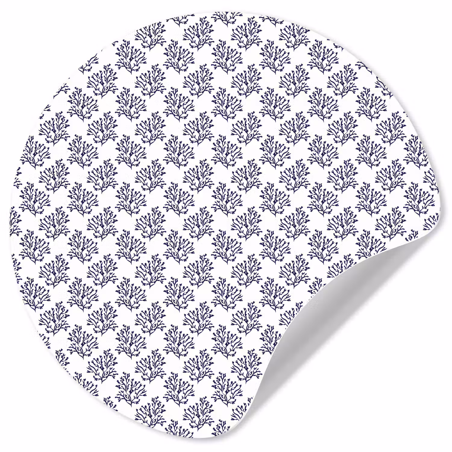 Oceaan - Koraal - Blauw - Wit Wandcirkel behangsticker klein 186 -3d