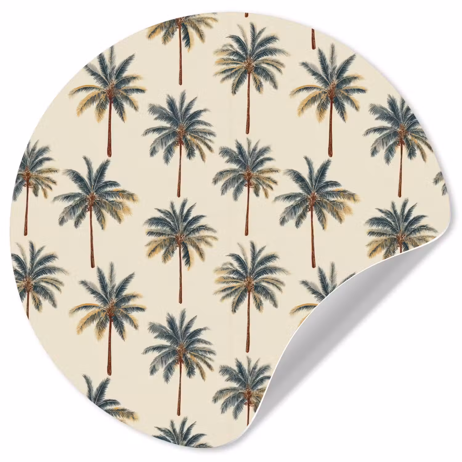 Palmbomen - Tropisch - Groen Wandcirkel behangsticker klein 186 -3d