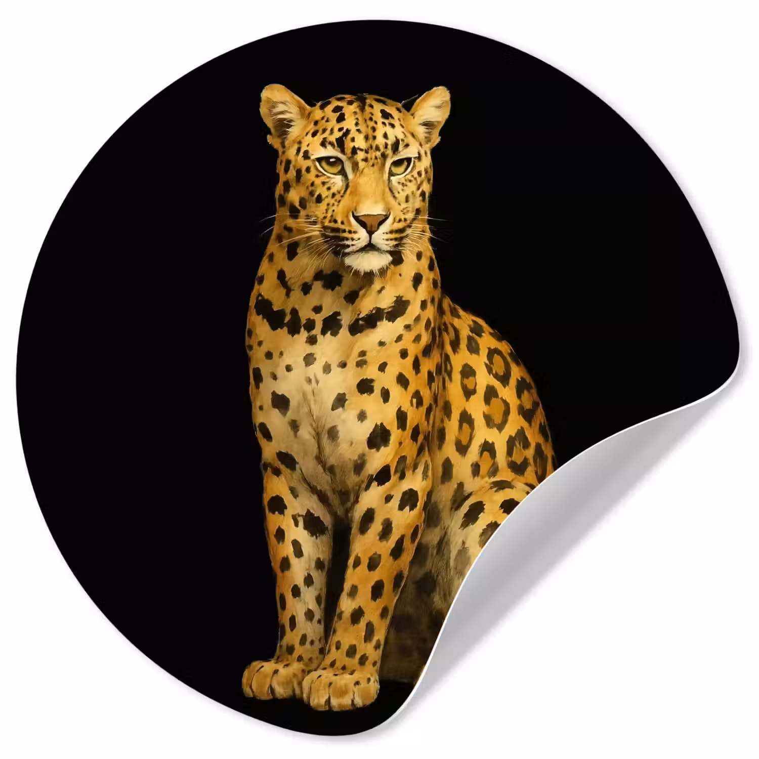 Panter - Realistisch - Bruin Wandcirkel behangsticker klein -3d