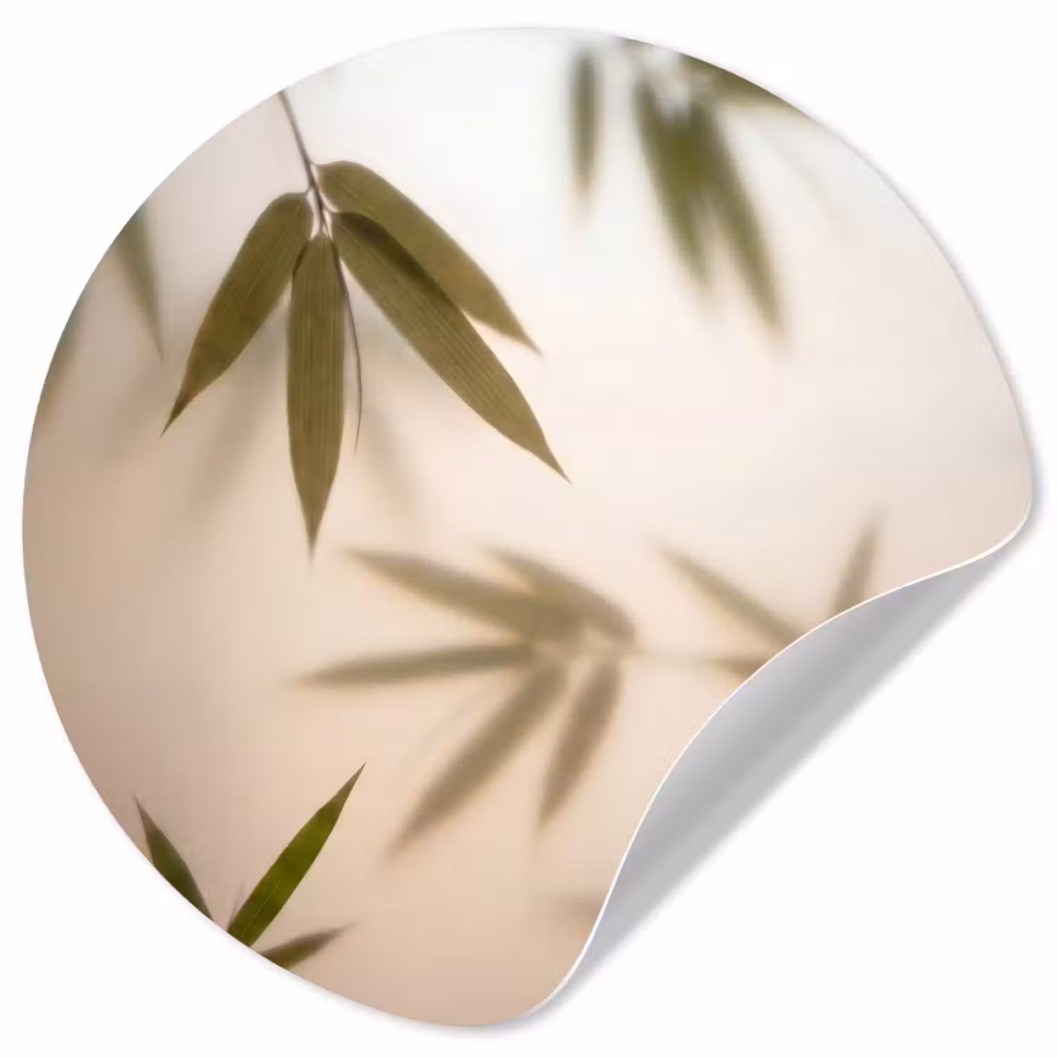 Planten - Bladeren - Natuur - Groen Wandcirkel behangsticker klein -3d