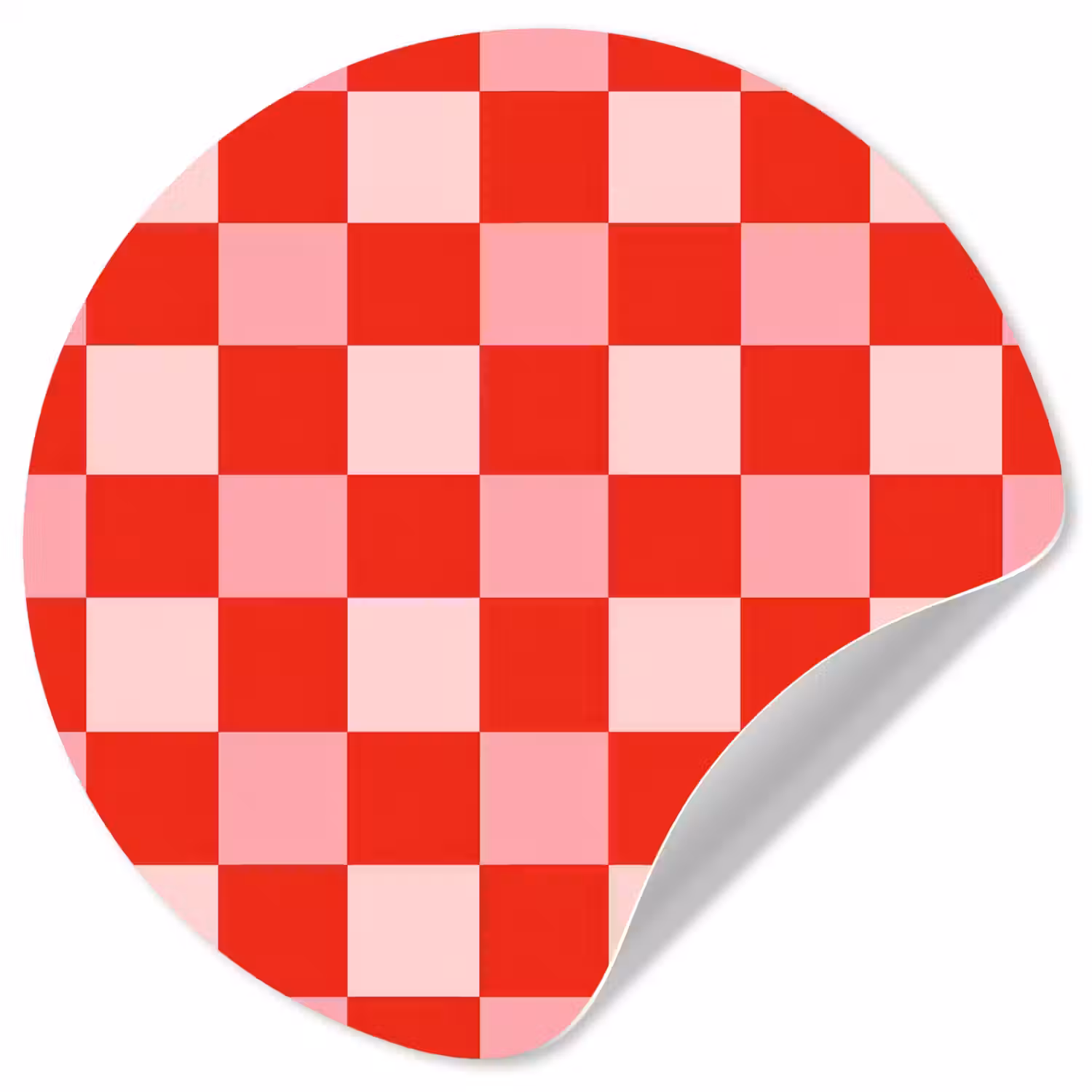 Vierkant - Klassiek - Rood Wandcirkel behangsticker klein 186 -3d