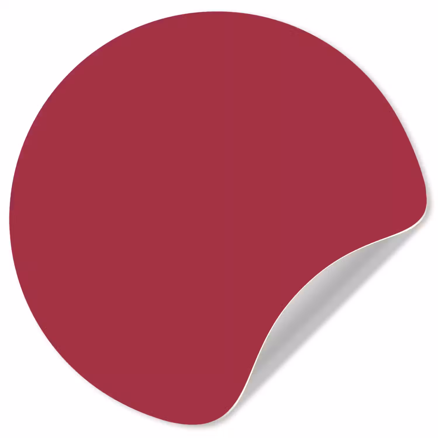 Rood - Effen kleur Wandcirkel behangsticker klein 186 -3d