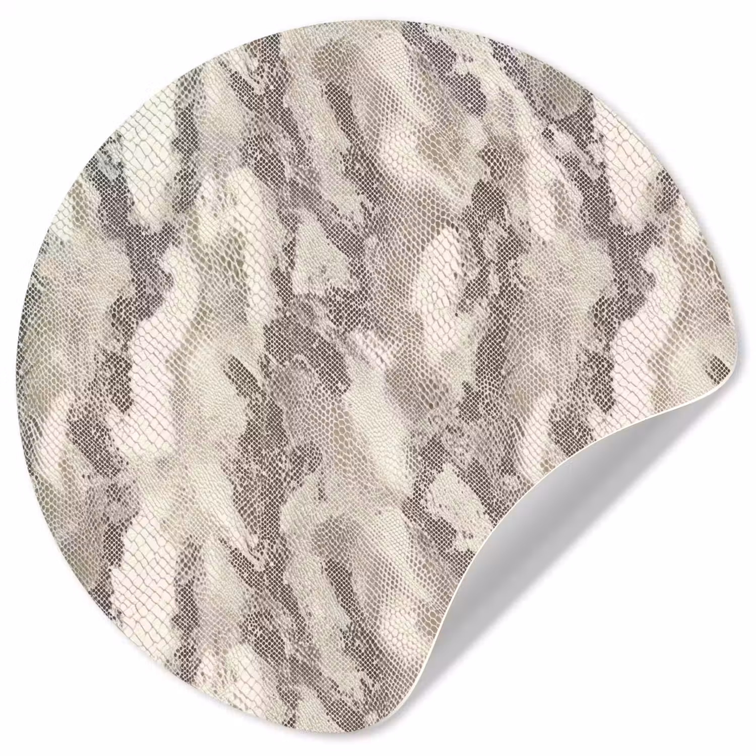 Slang - Patroon - Taupe Wandcirkel behangsticker klein 186 -3d