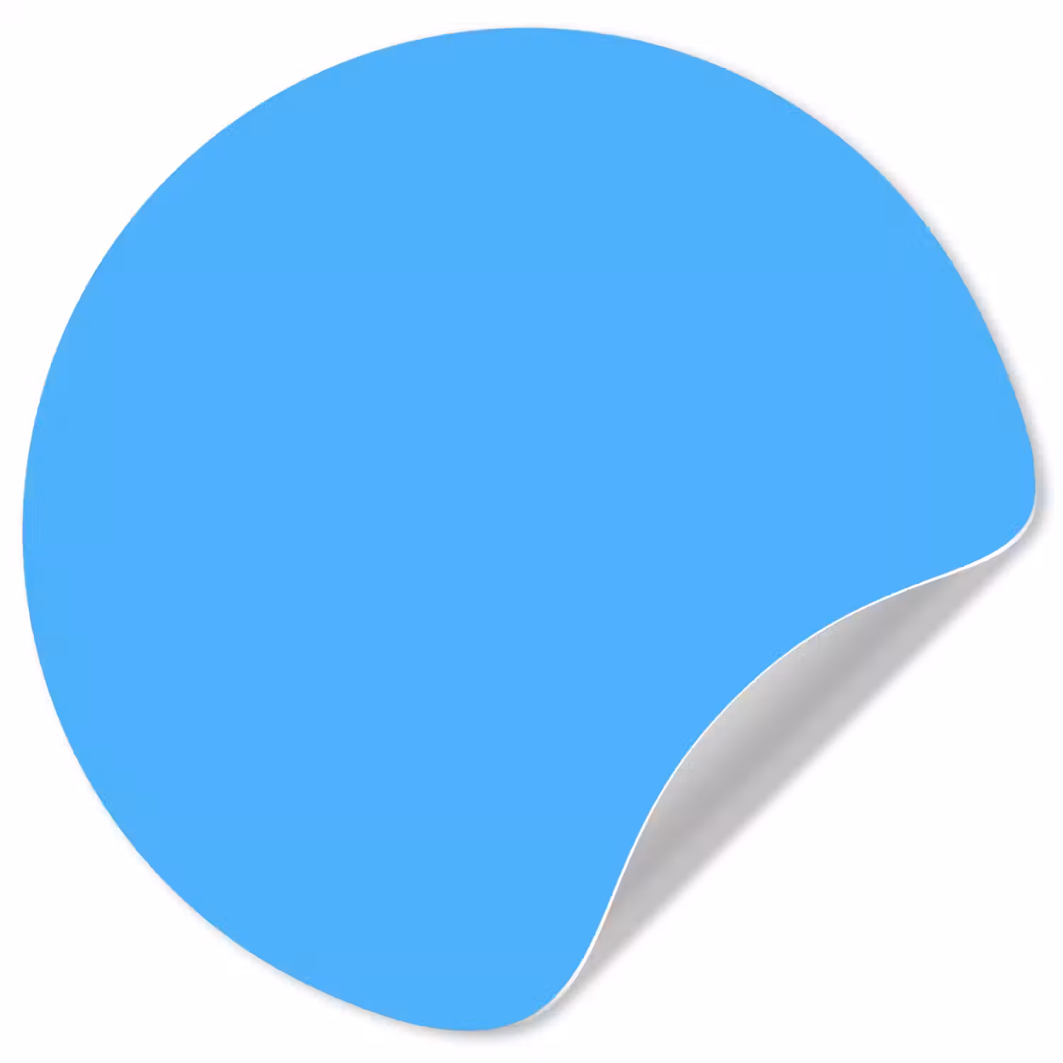 Sky - Blue - Blauw Wandcirkel behangsticker klein 186 -3d