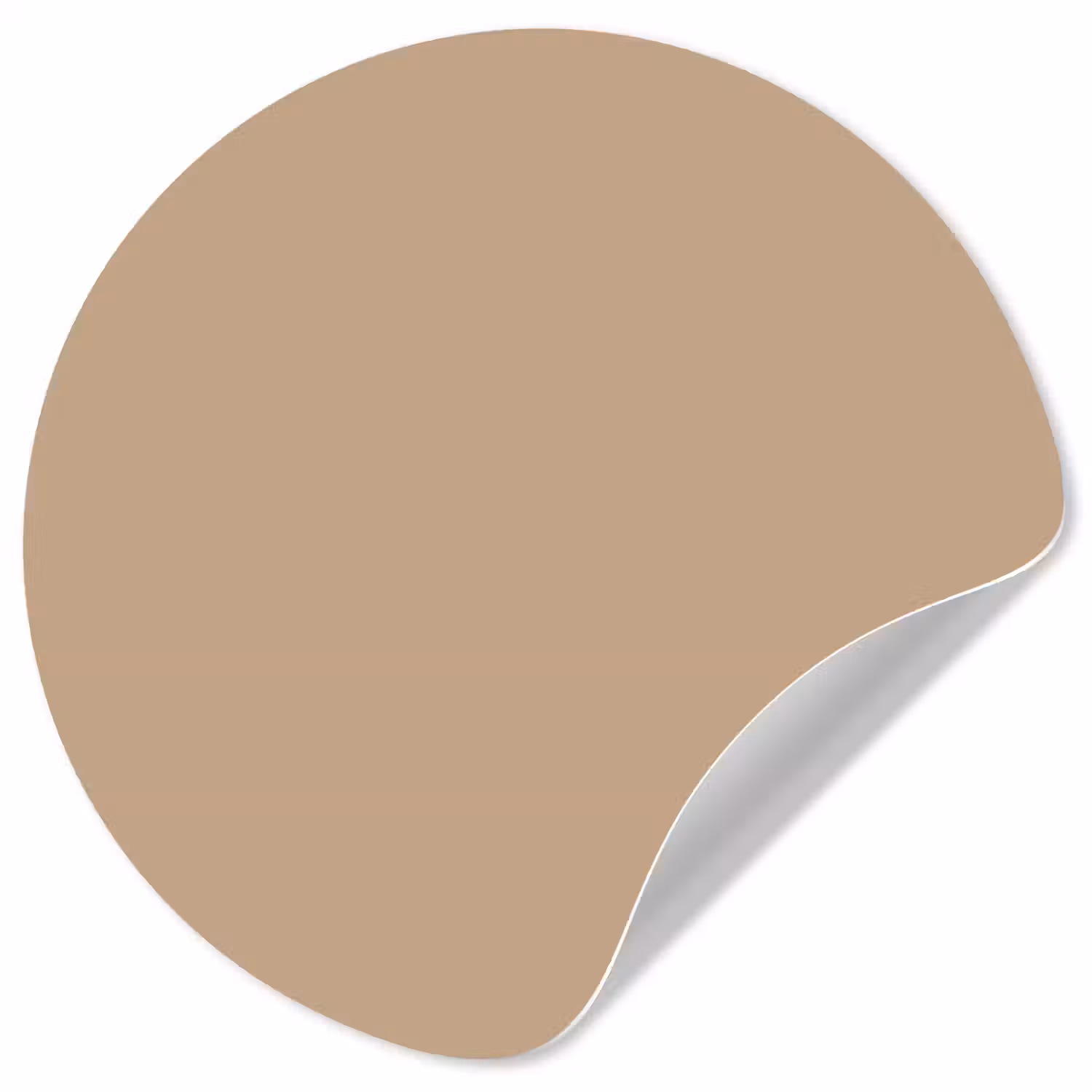 Soft - Taupe - Bruin Wandcirkel behangsticker klein 186 -3d