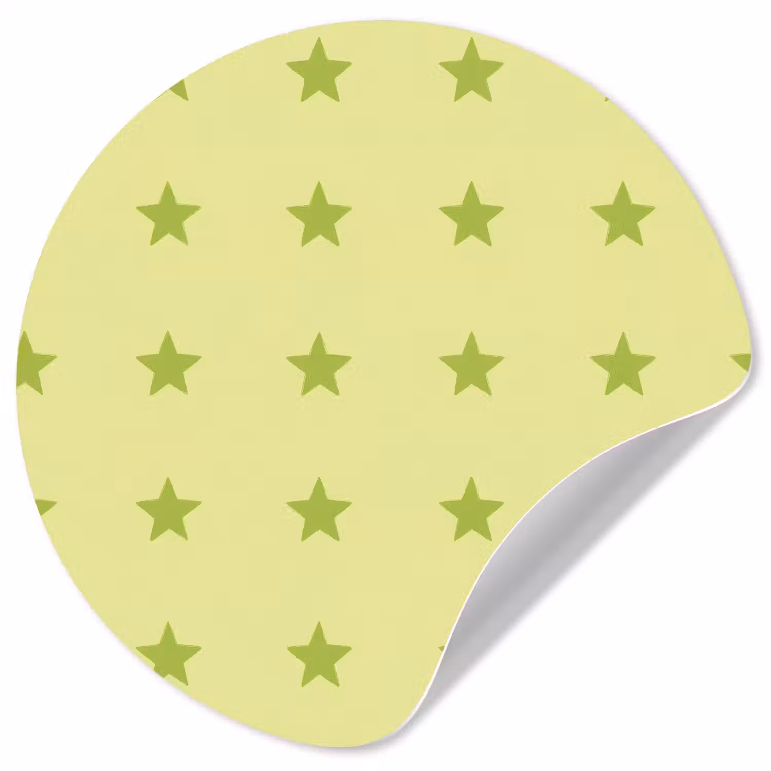Sterren - Patroon - Groen Wandcirkel behangsticker klein 186 -3d