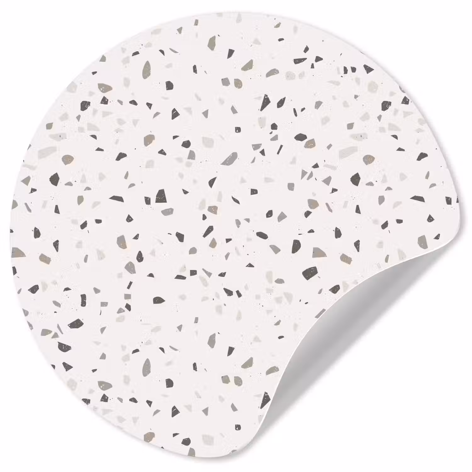 Terrazzo - Patroon - Créme Wandcirkel behangsticker klein 186 -3d