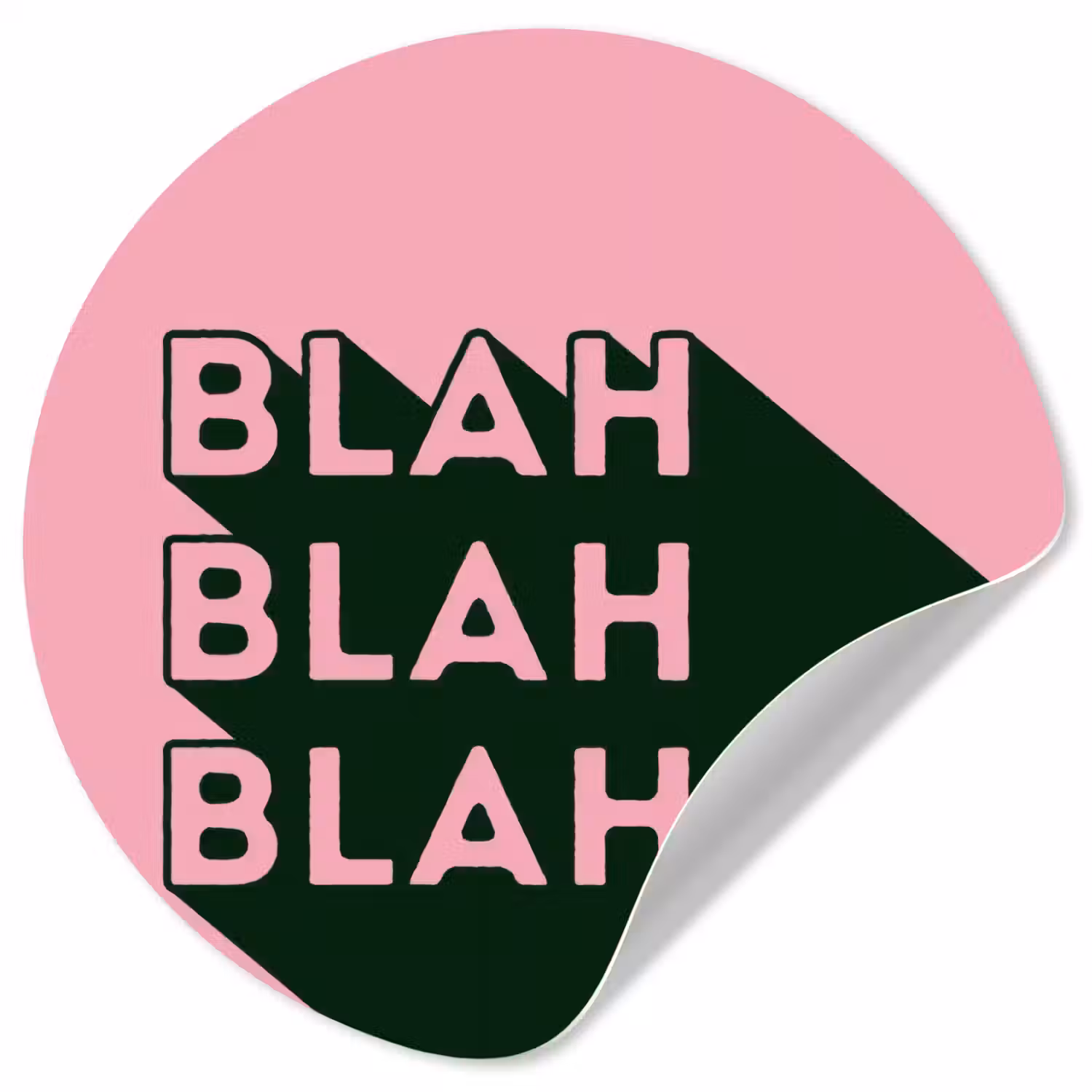 Tekst - Grafisch - Groen - Schaduw Wandcirkel behangsticker klein -3d