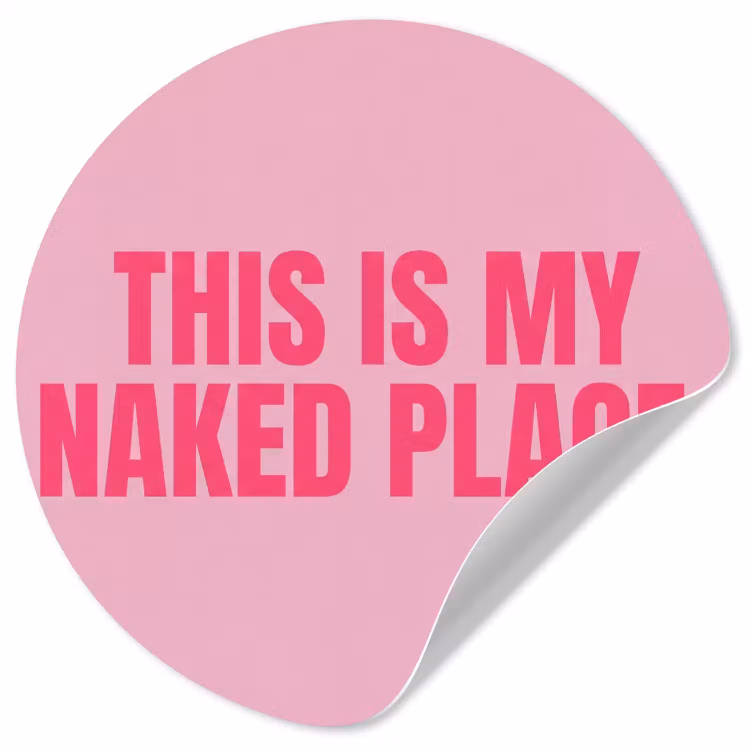 Tekst - Modern - Roze Wandcirkel behangsticker klein -3d