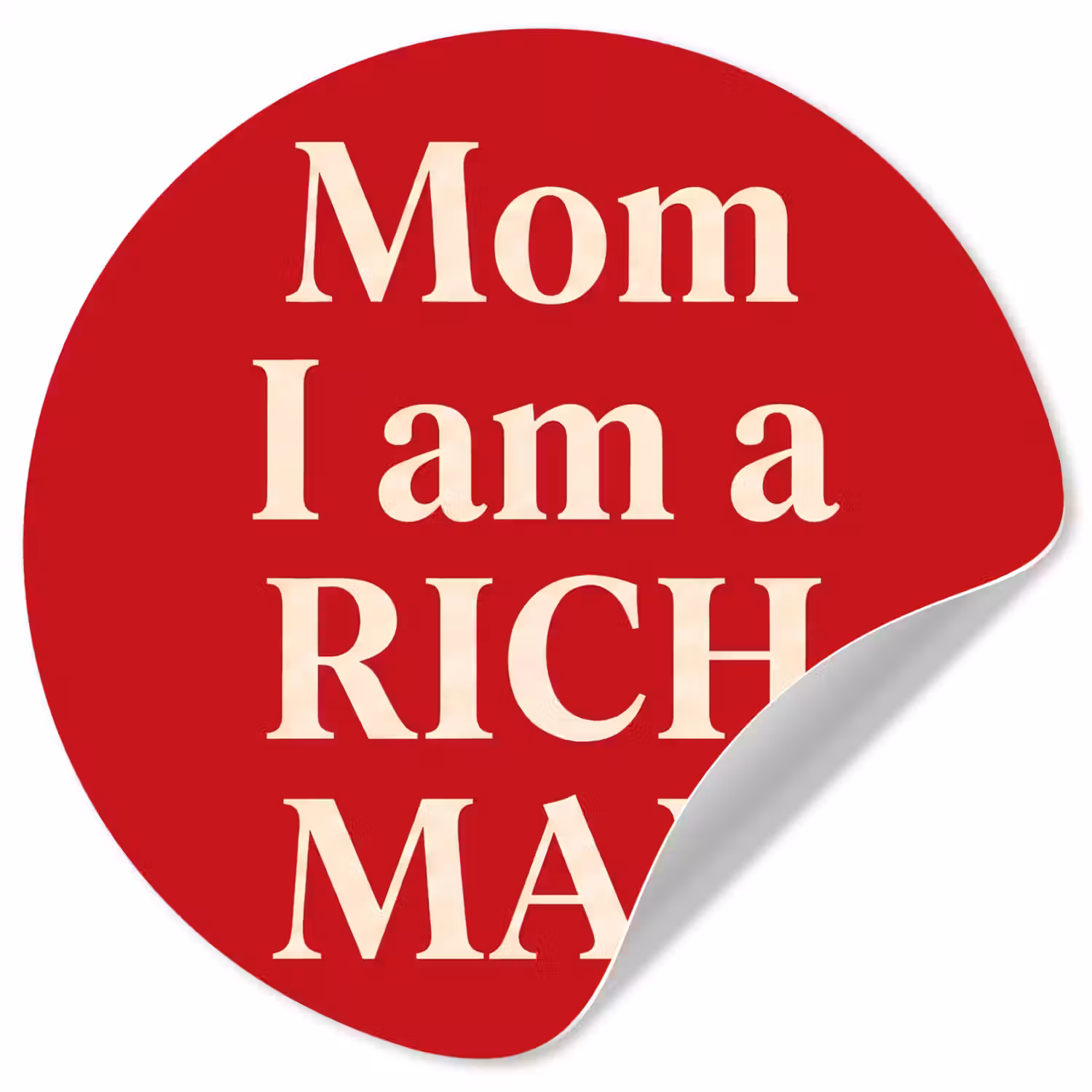 Tekst - Rijkdom - Motivatie - Rood - Modern Wandcirkel behangsticker klein -3d
