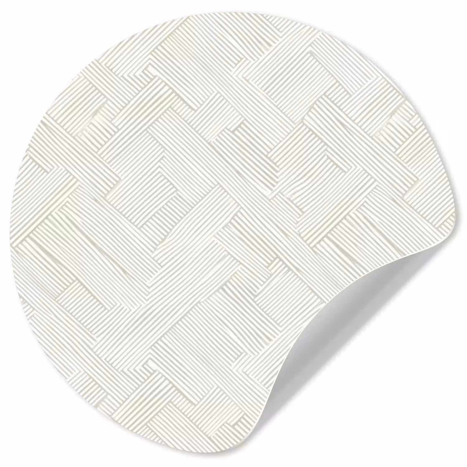 Textuur - Abstract - Beige Wandcirkel behangsticker klein 186 -3d