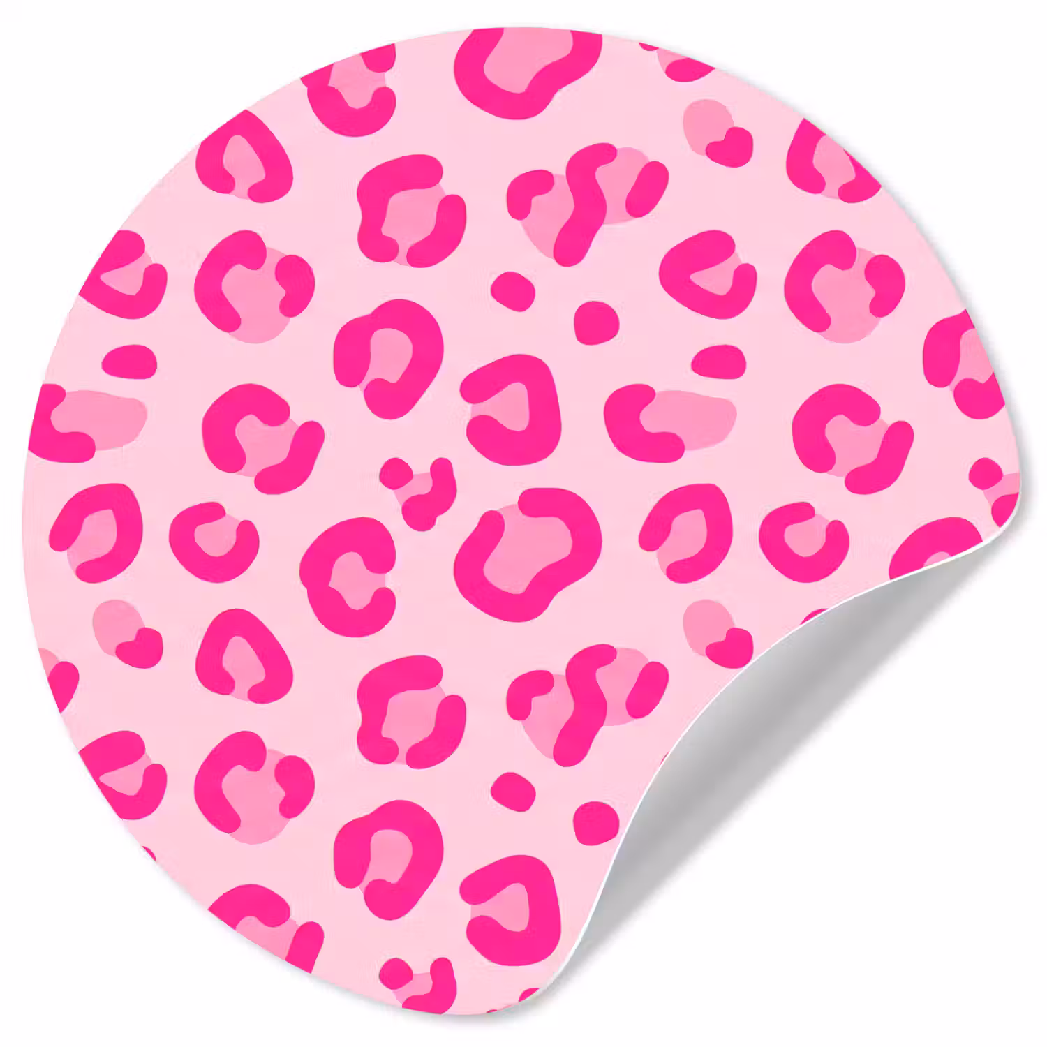 Dierenprint - Patroon - Abstract - Modern - Roze Wandcirkel behangsticker klein -3d