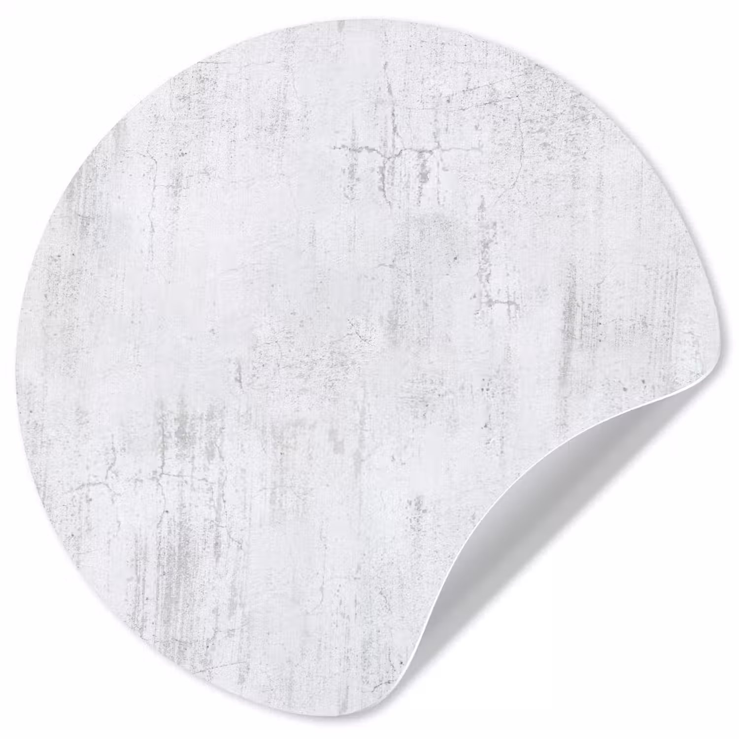 Muur - Geverfd - Wit - Onafgewerkt Wandcirkel behangsticker klein 186 -3d